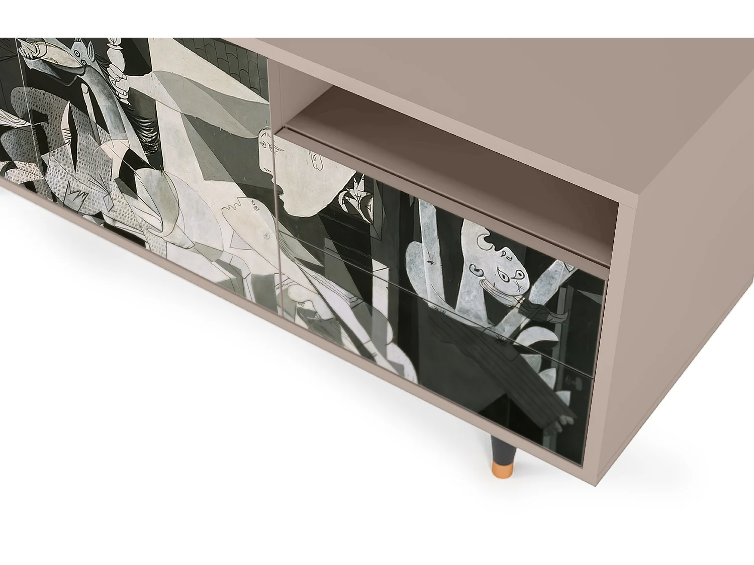 TV-Möbel - 125х56х41 cm - T7 - Guernica by Picasso, Latte