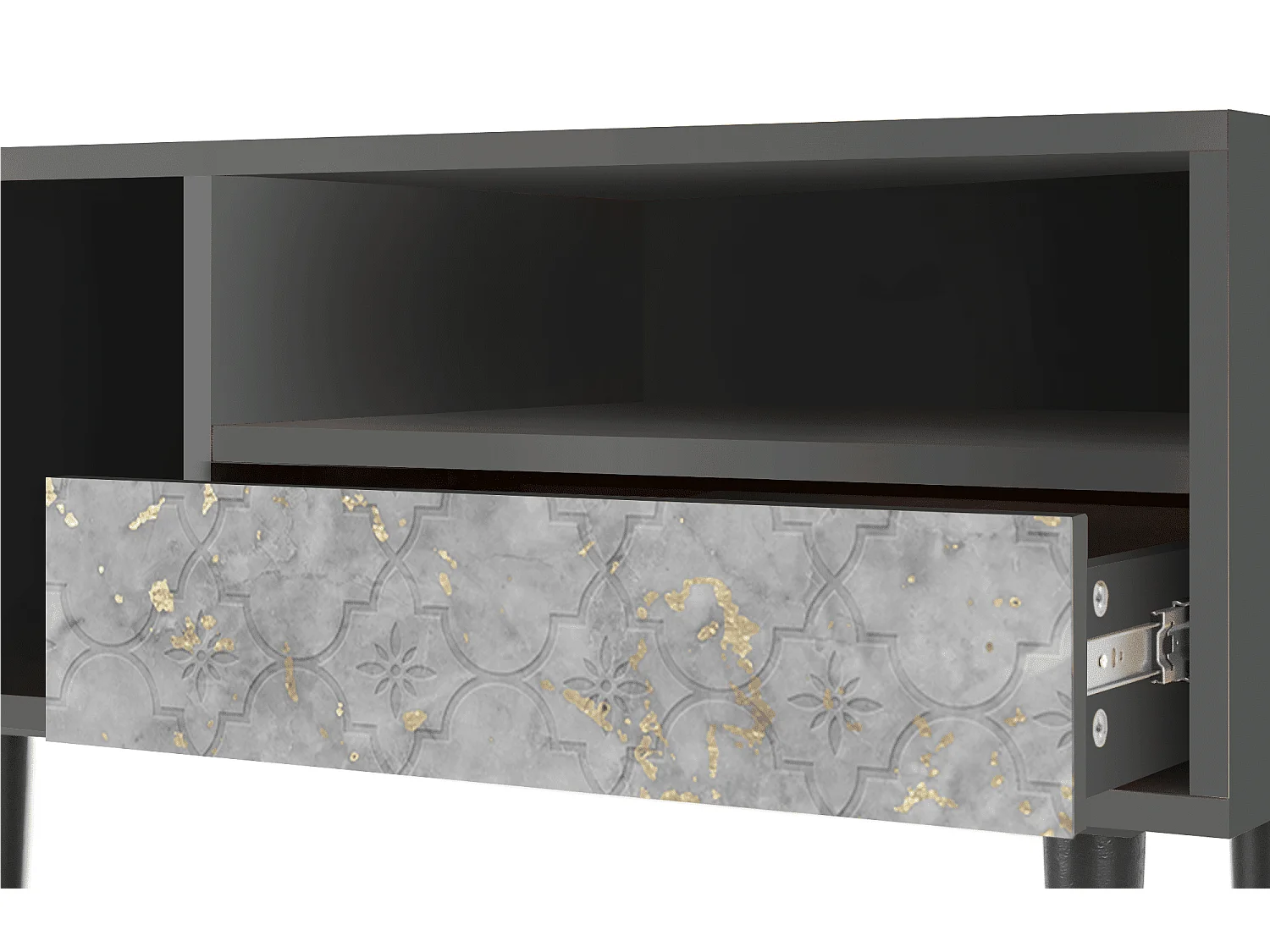 Meuble TV - 115х59х48 cm - T3 - Mariana Trench, Anthracite