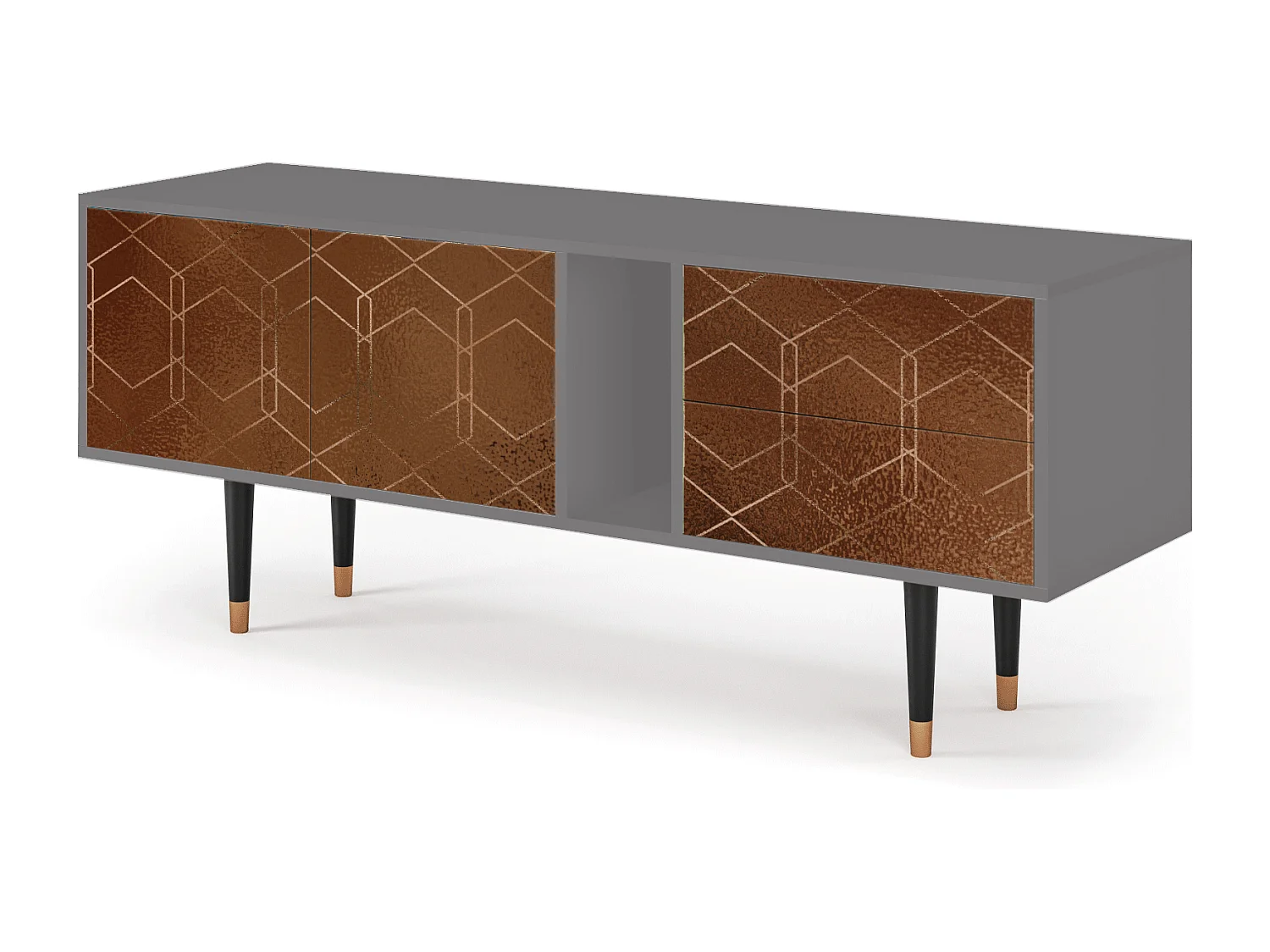 TV-Möbel - 170х69х48 cm - T1 - Chocolate Bar, Grau