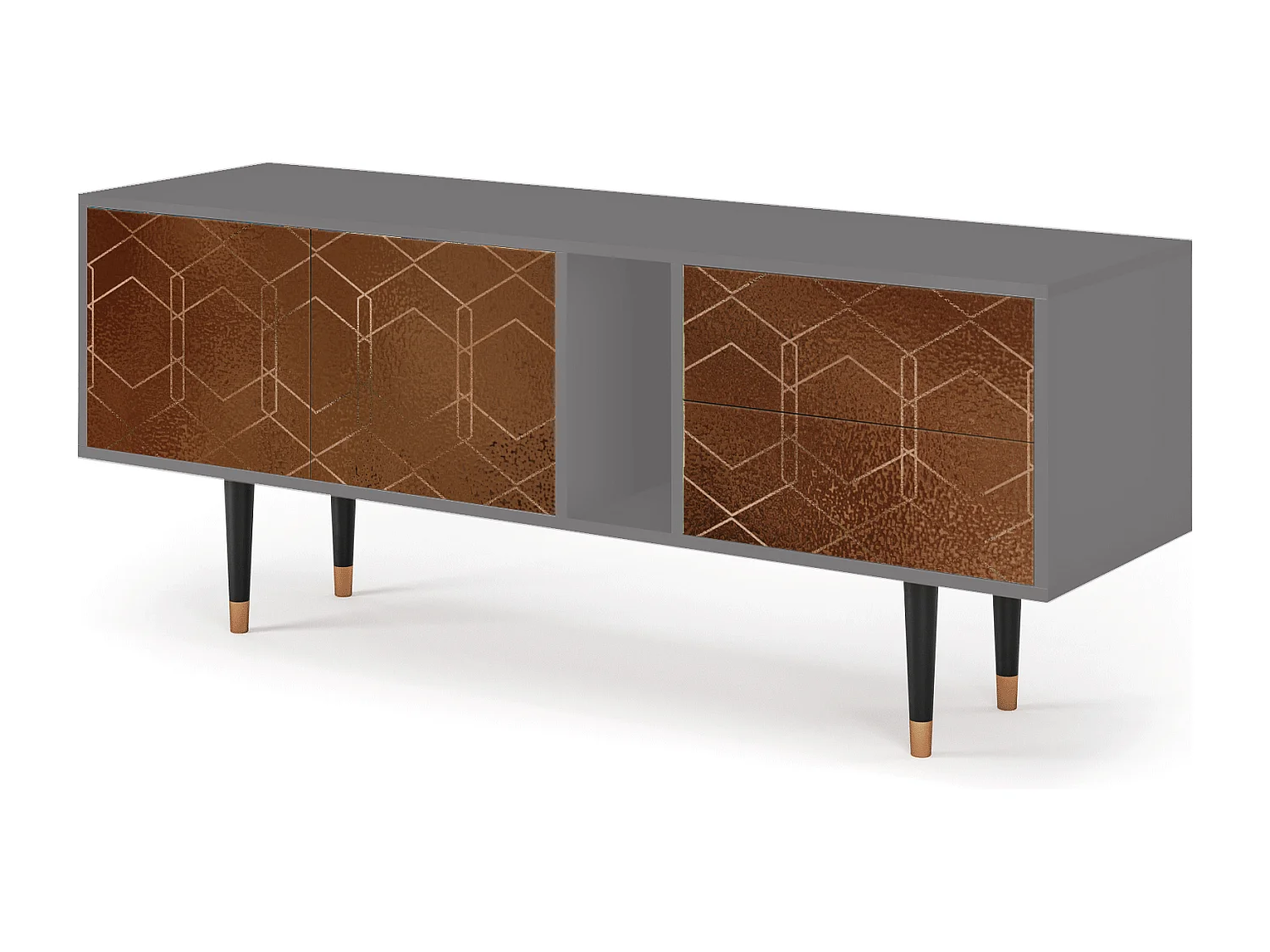 Mobile TV - 170х69х48 cm - T1 - Chocolate Bar, Grigio