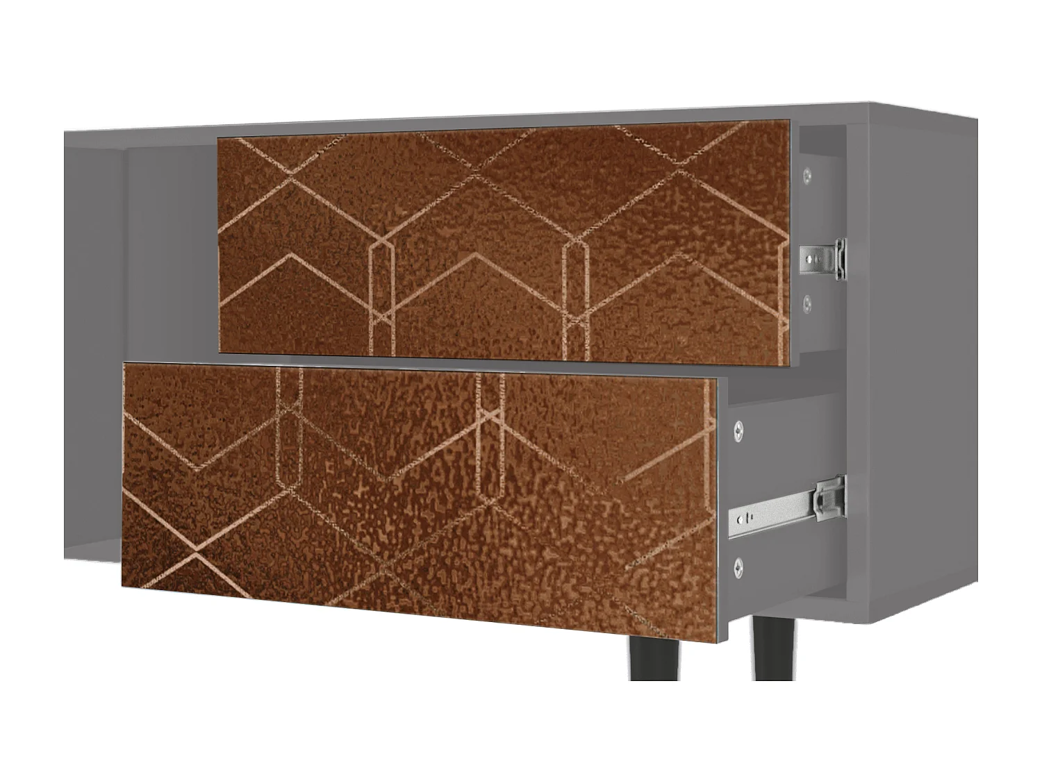 Mobile TV - 170х69х48 cm - T1 - Chocolate Bar, Grigio