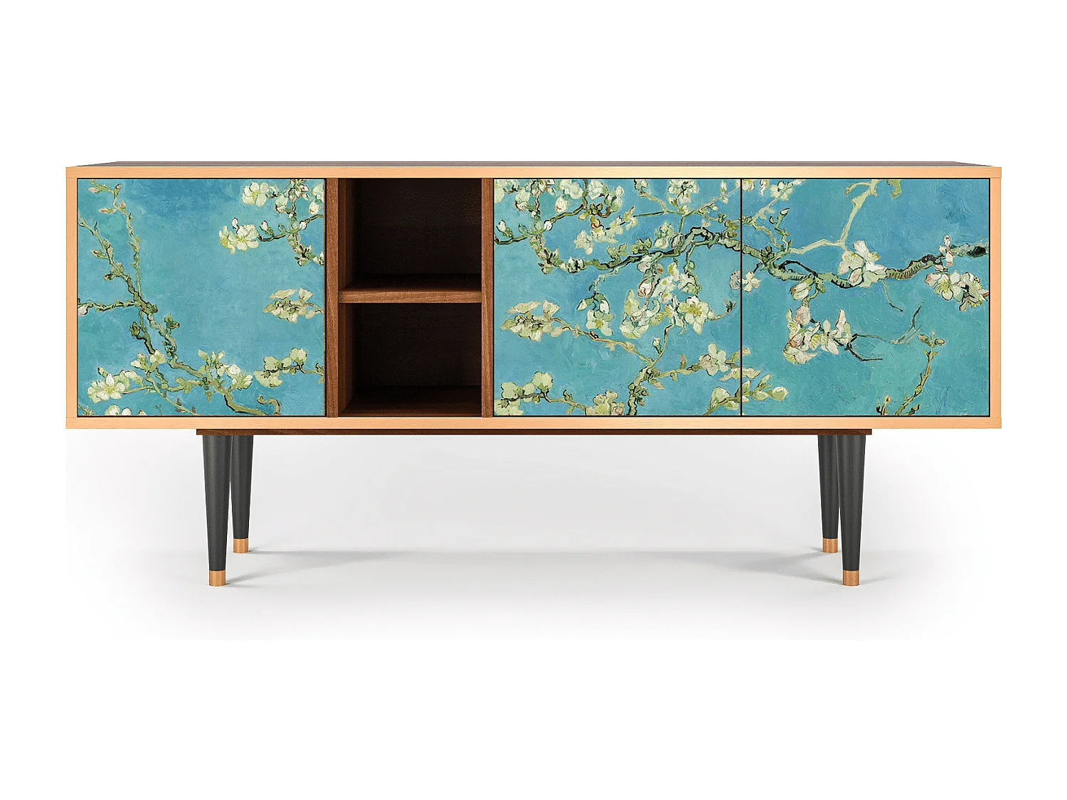 Mueble de TV - 150х69х41 cm - T5 - Almond Blossom, Nogueira