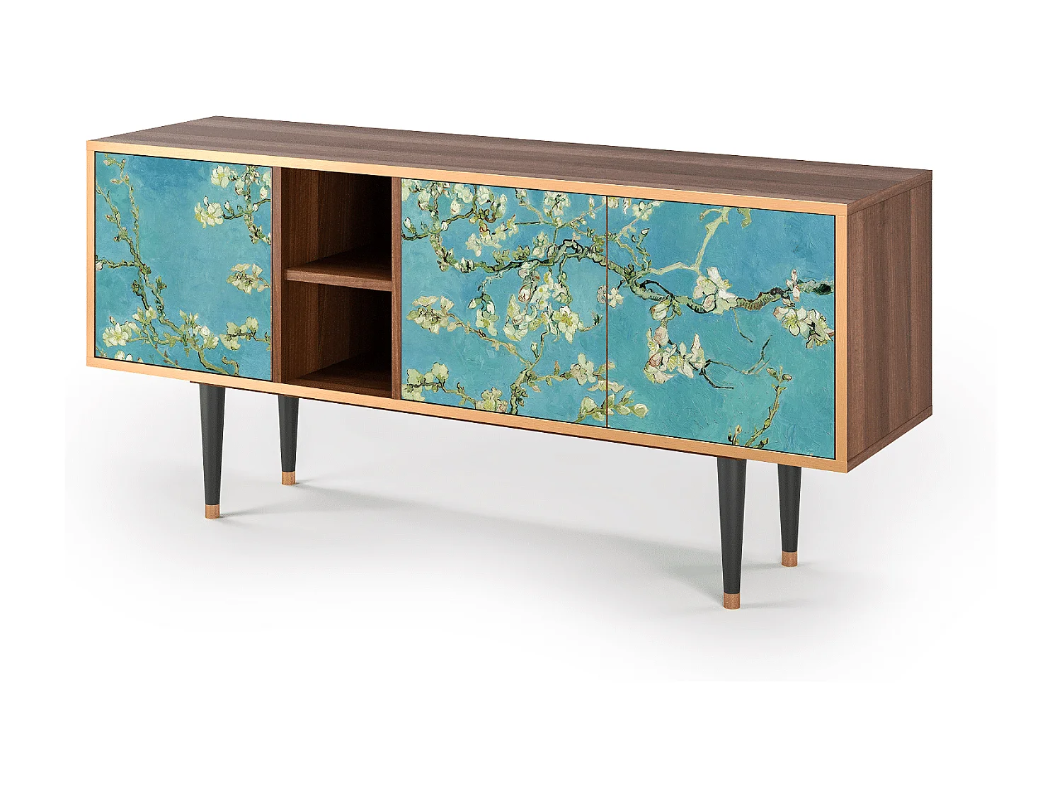 Mueble de TV - 150х69х41 cm - T5 - Almond Blossom, Nogueira