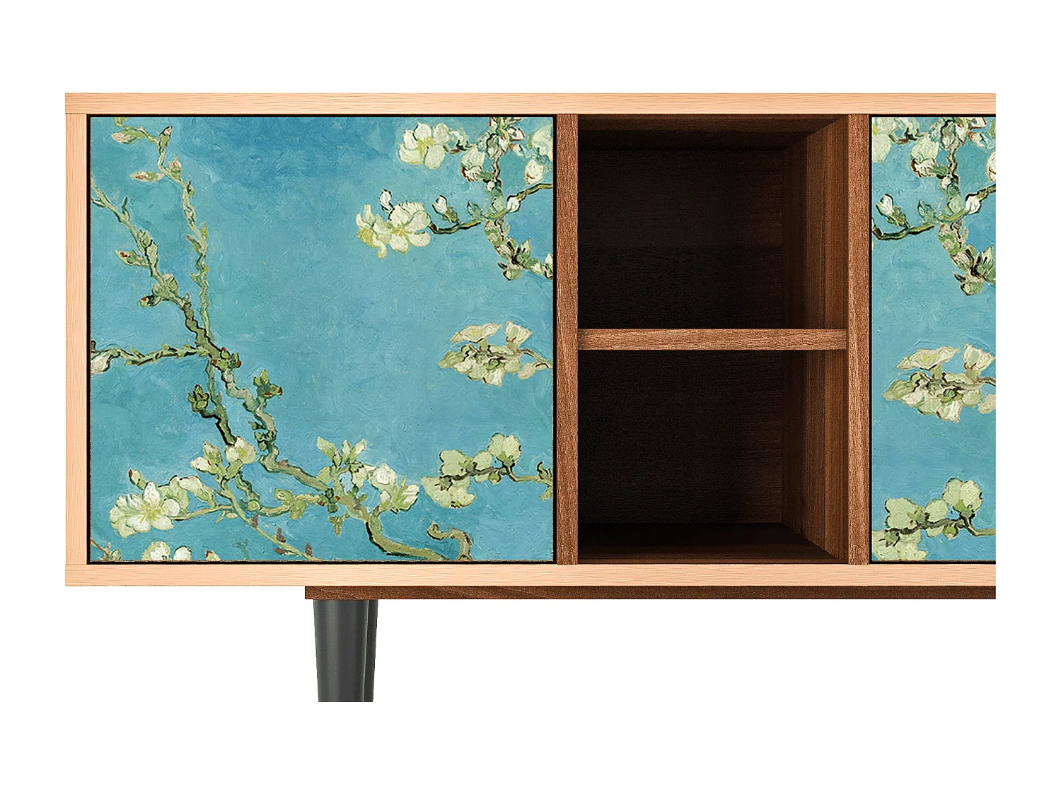 Mueble de TV - 150х69х41 cm - T5 - Almond Blossom, Nogueira