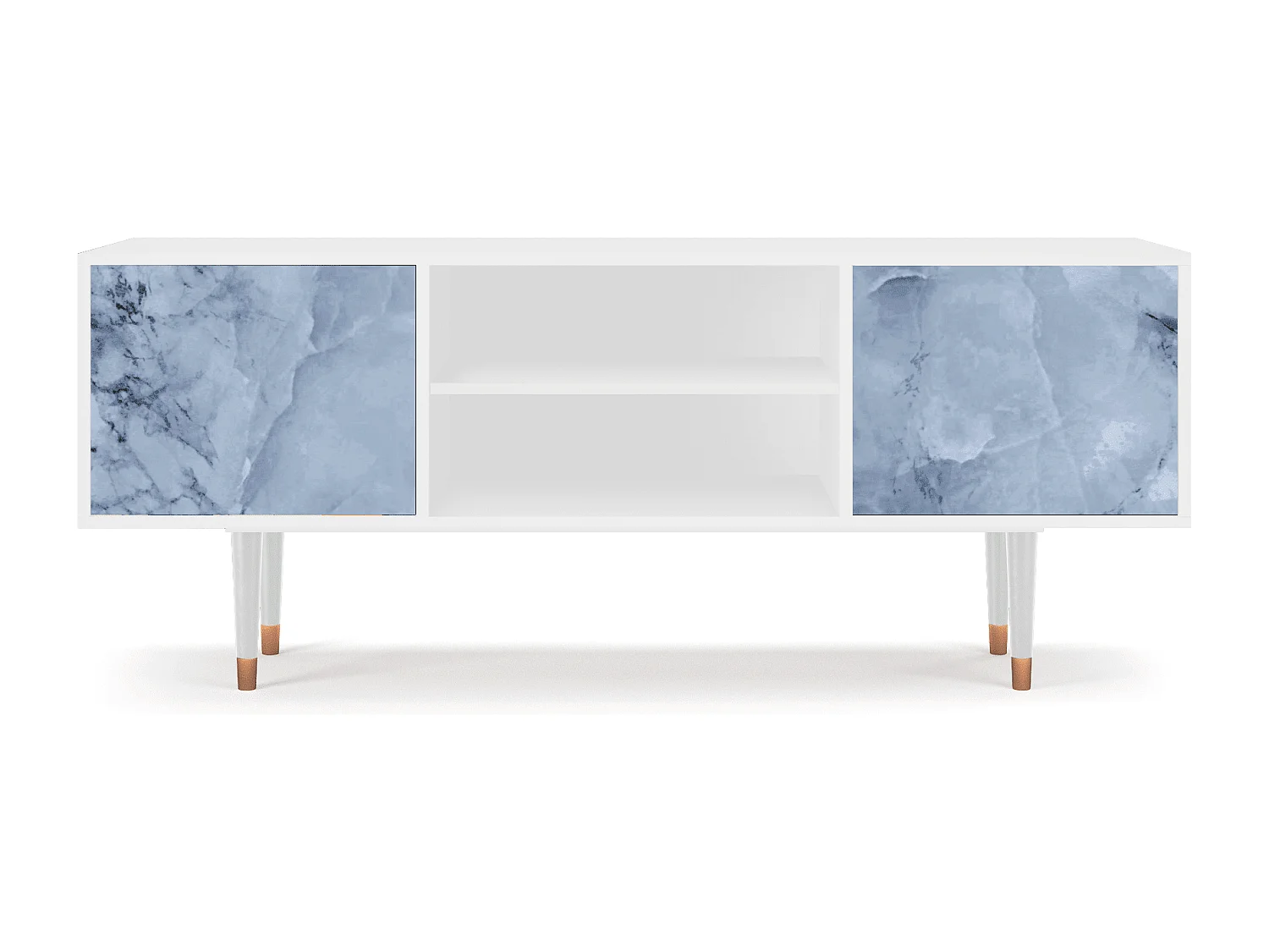 Meuble TV - 170х69х48 cm - T2 - Feather Ice, Blanc