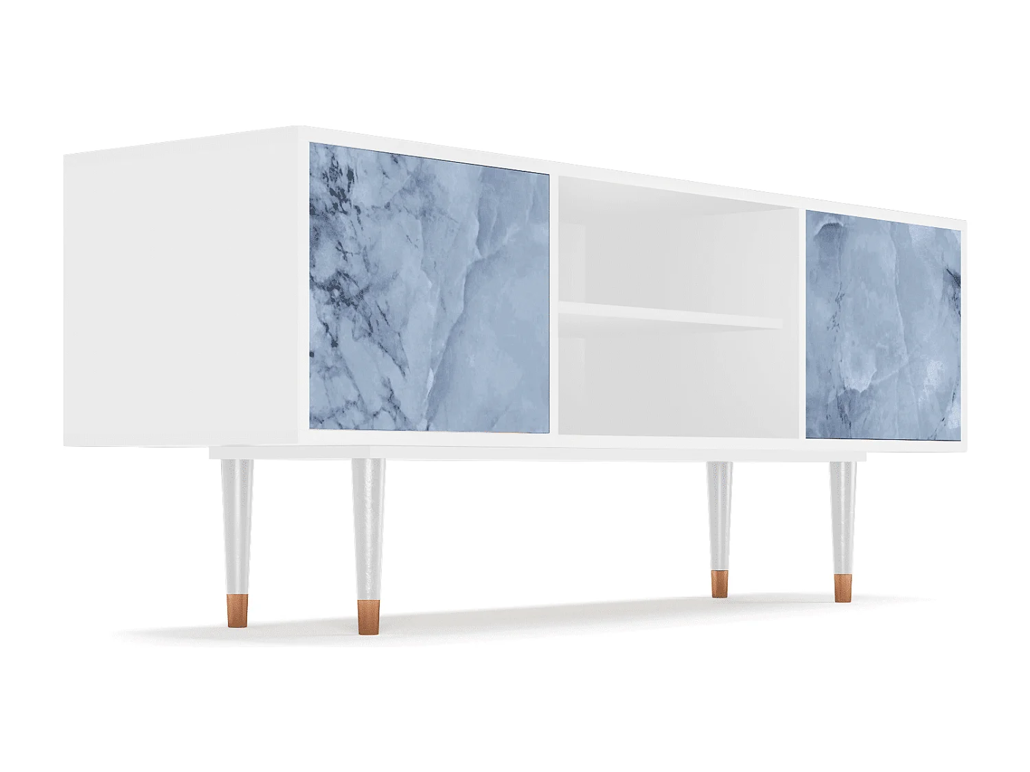 Meuble TV - 170х69х48 cm - T2 - Feather Ice, Blanc