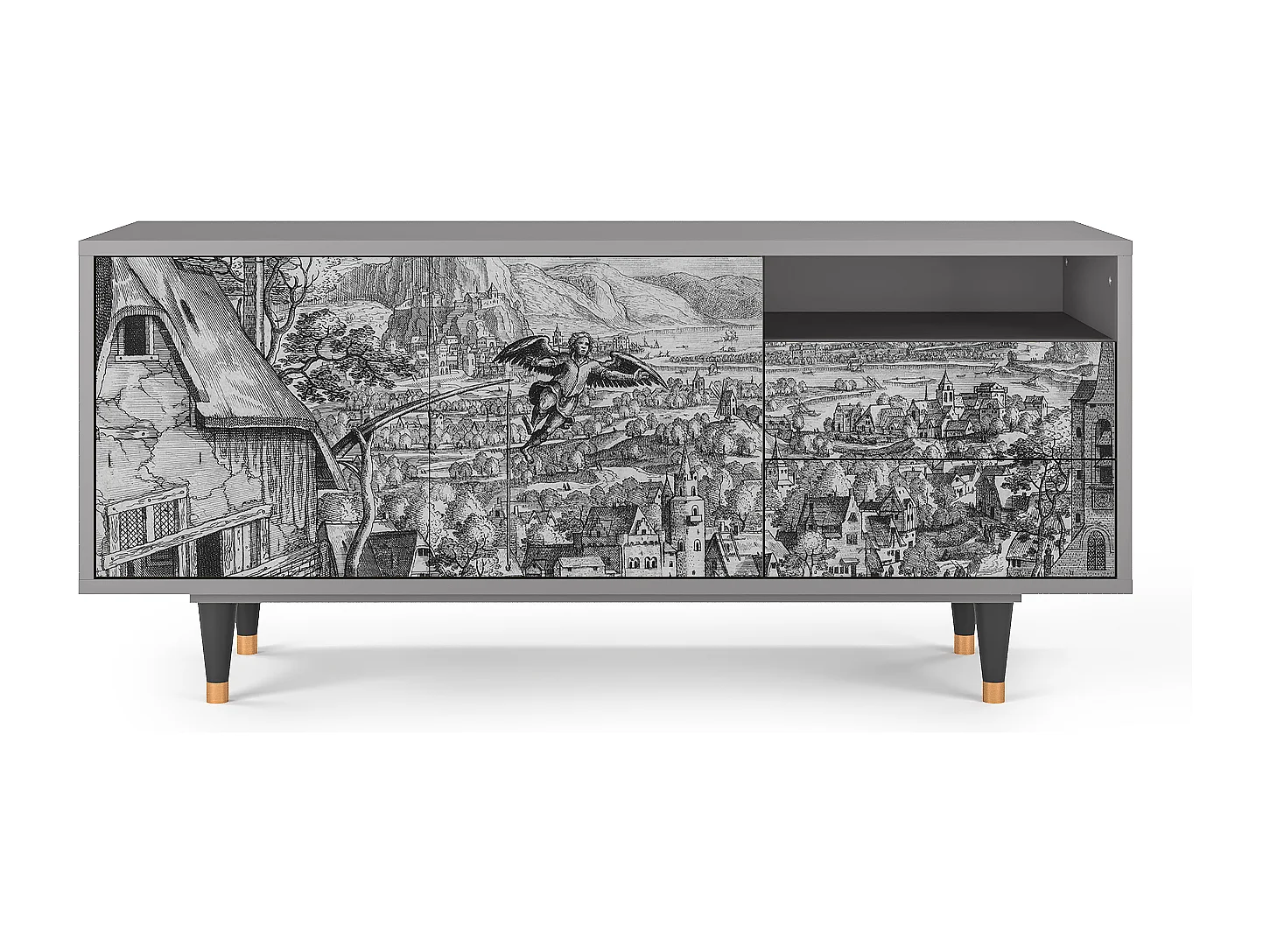 TV-Möbel - 125х56х41 cm - T7 - Departure, Grau