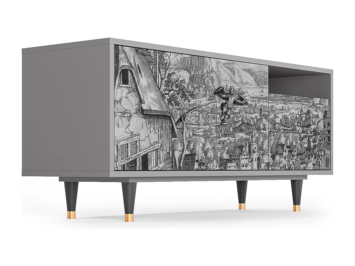 TV-Möbel - 125х56х41 cm - T7 - Departure, Grau