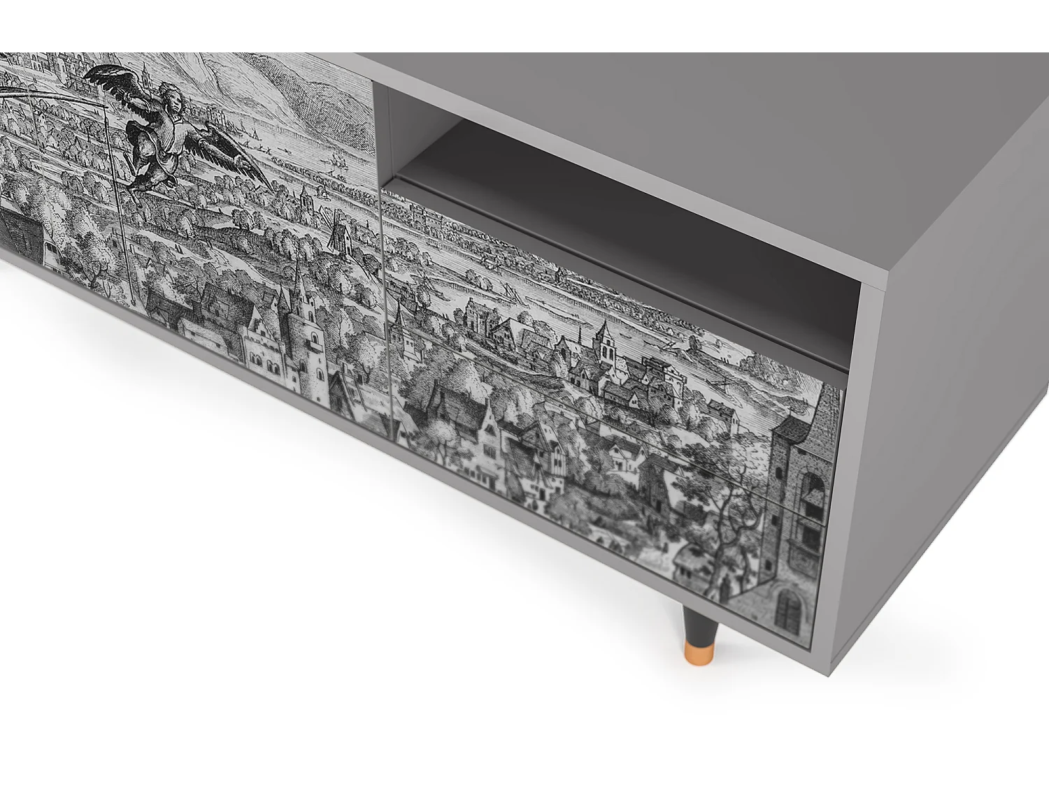 Mueble de TV - 125х56х41 cm - T7 - Departure, Cinza