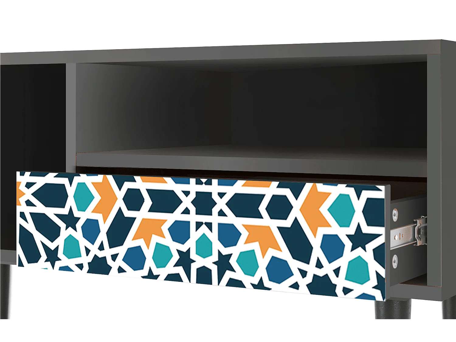 TV-meubel - 115х59х48 cm - T3 - Kaleidoscope, Antraciet