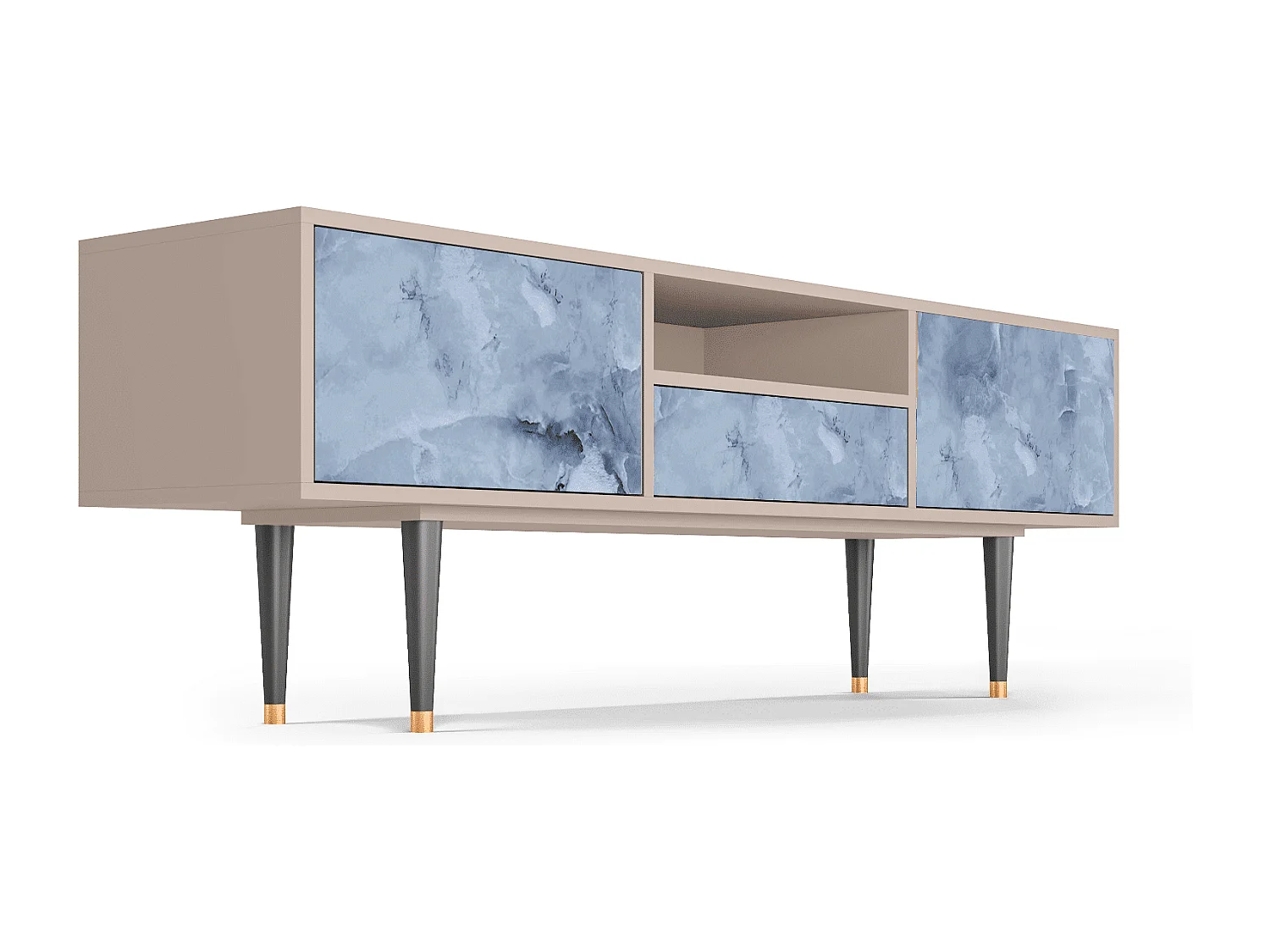 TV-meubel - 170х59х41 cm - T6 - Feather Ice, Latte