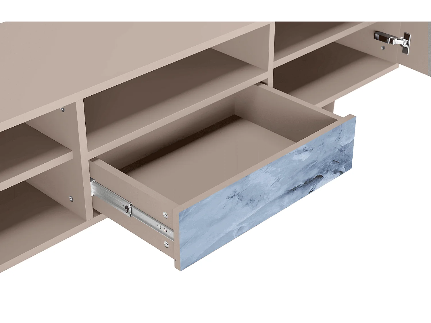 Szafka RTV - 170х59х41 cm - T6 - Feather Ice, Latte