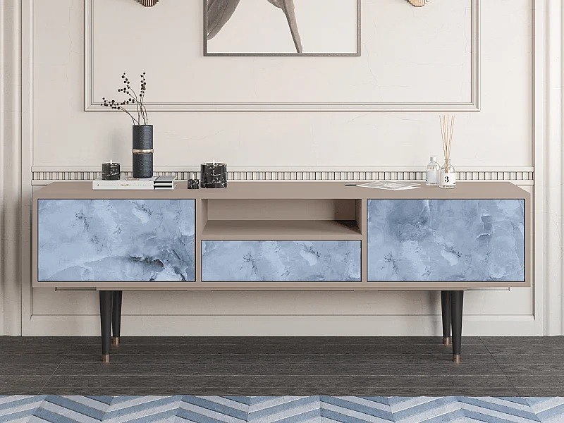 TV-Möbel - 170х59х41 cm - T6 - Feather Ice, Latte