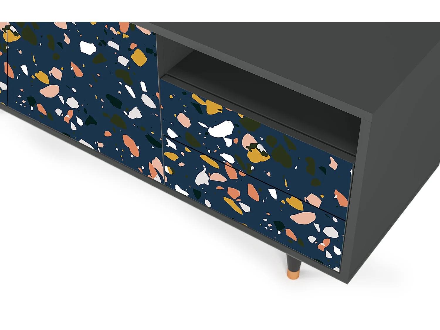 Meuble TV - 125х56х41 cm - T7 - Night Sky Langhterns, Anthracite