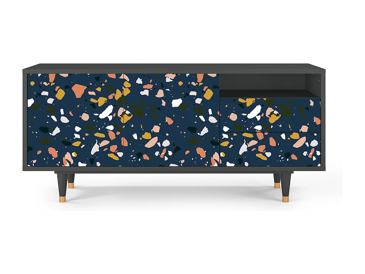 Mueble de TV - 125х56х41 cm - T7 - Night Sky Langhterns, Antracita