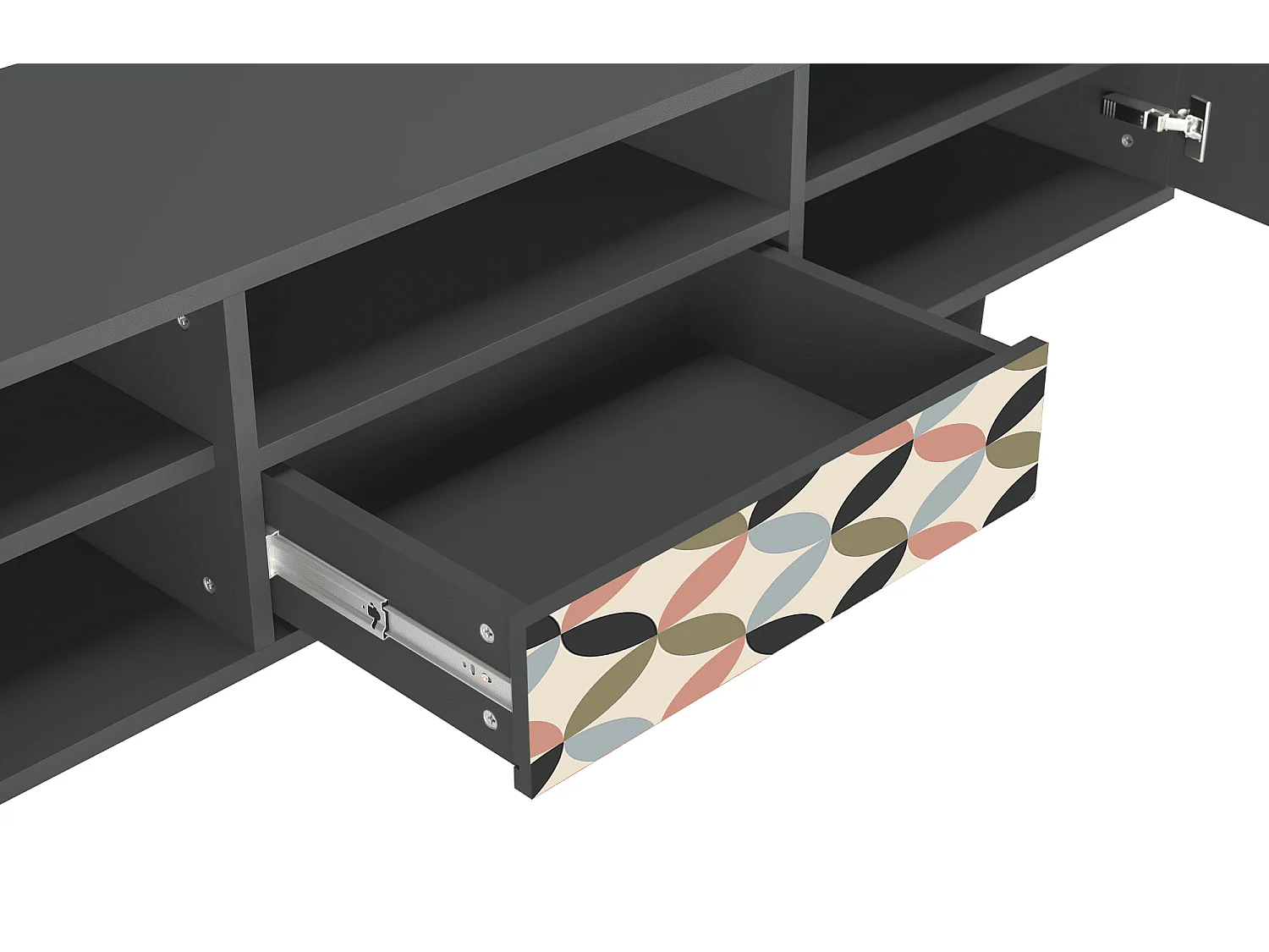 Meuble TV - 170х59х41 cm - T6 - Butterfly Effect, Anthracite