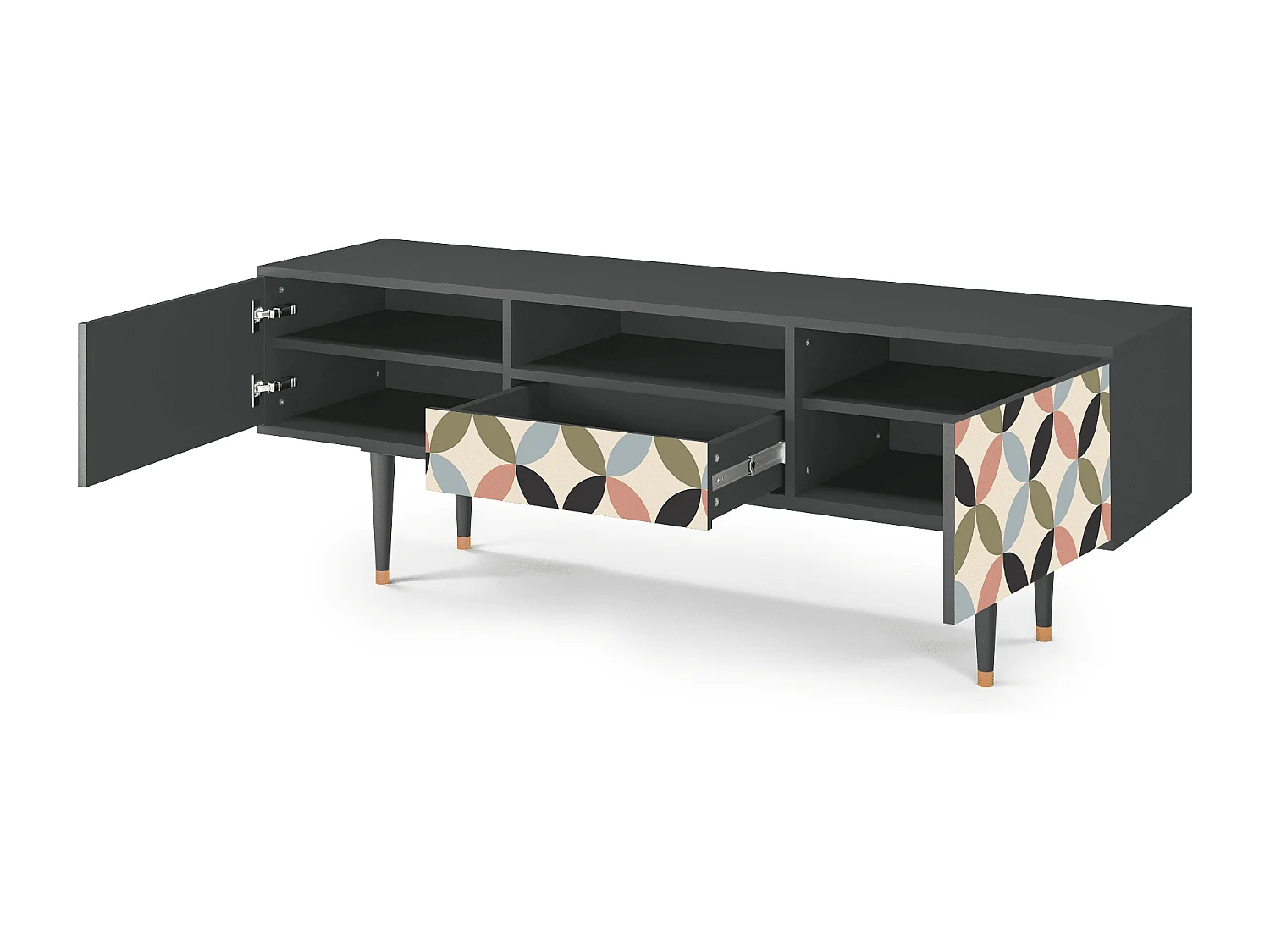 Meuble TV - 170х59х41 cm - T6 - Butterfly Effect, Anthracite