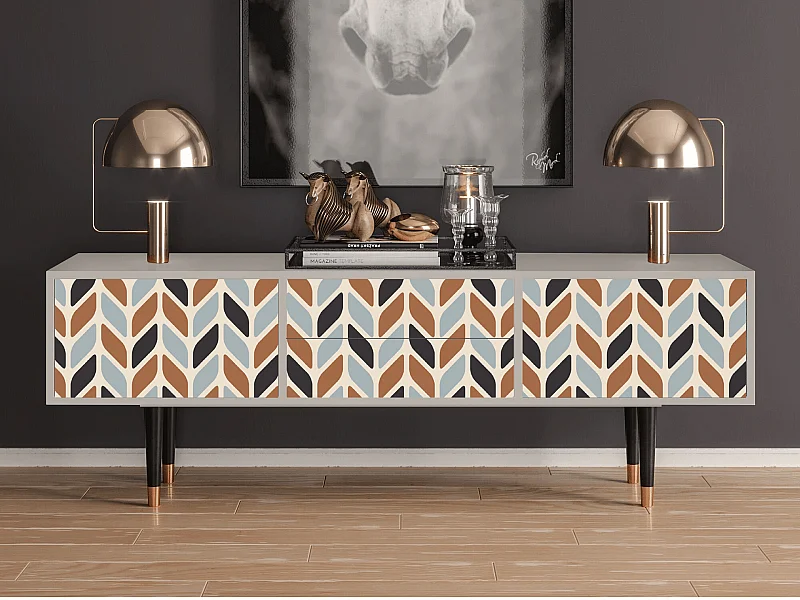 Meuble TV - 170х59х48 cm - T4 - Beige Laure, Sable