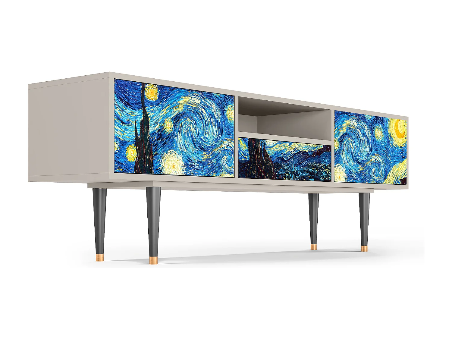 Meuble TV - 170х59х41 cm - T6 - The Starry Night  , Sable
