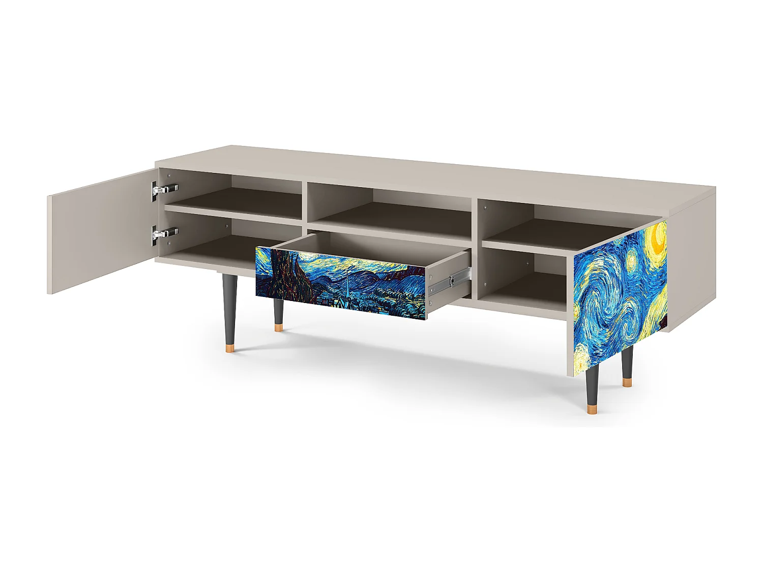 Meuble TV - 170х59х41 cm - T6 - The Starry Night  , Sable