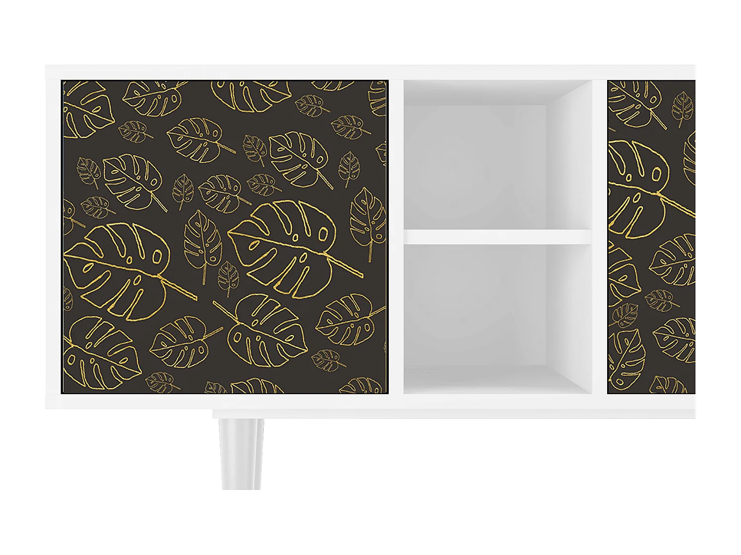 Meuble TV - 150х69х41 cm - T5 - Fall Of The Leaves, Blanc