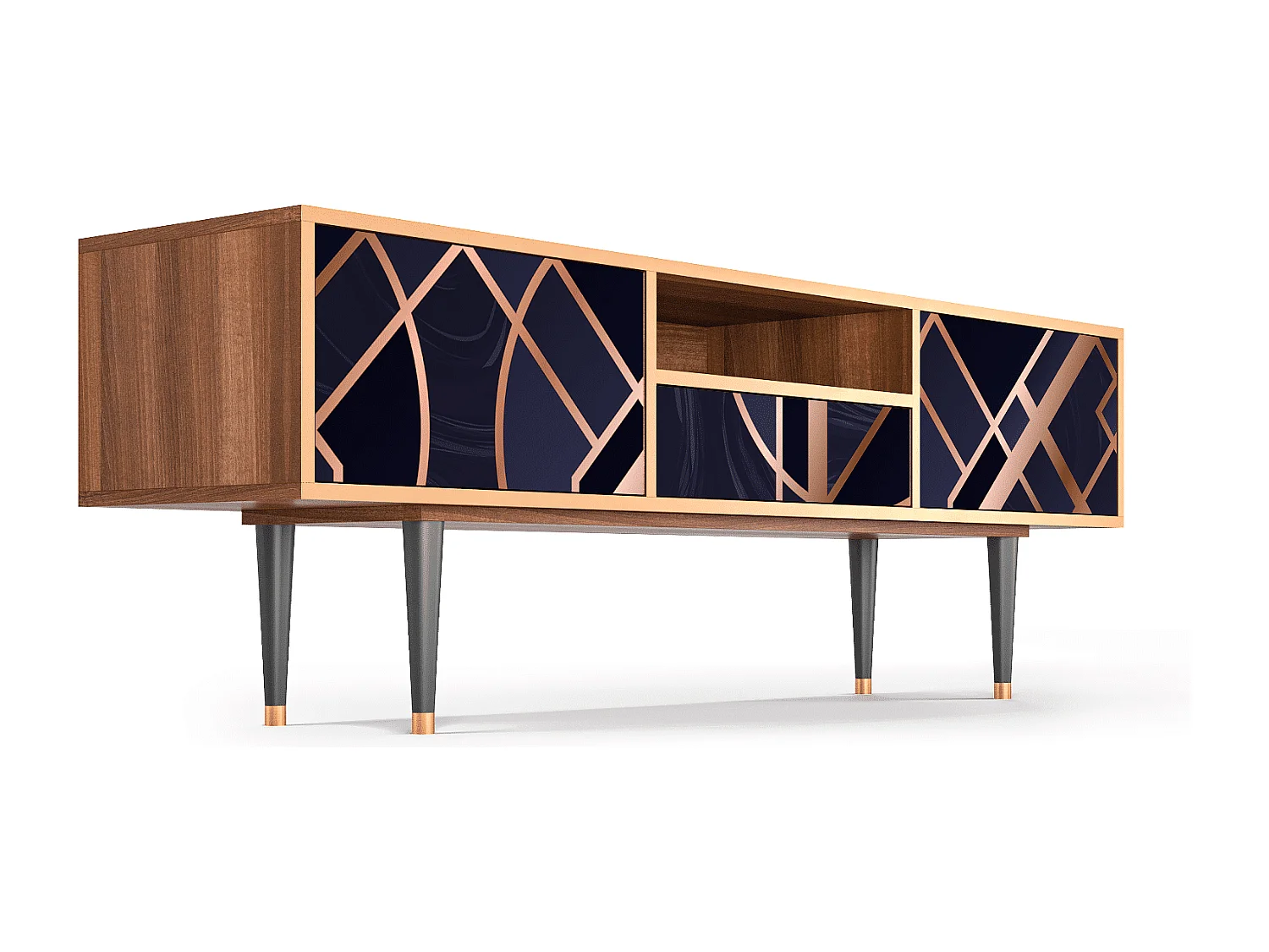 TV-Möbel - 170х59х41 cm - T6 - Purple Temple, Walnuss