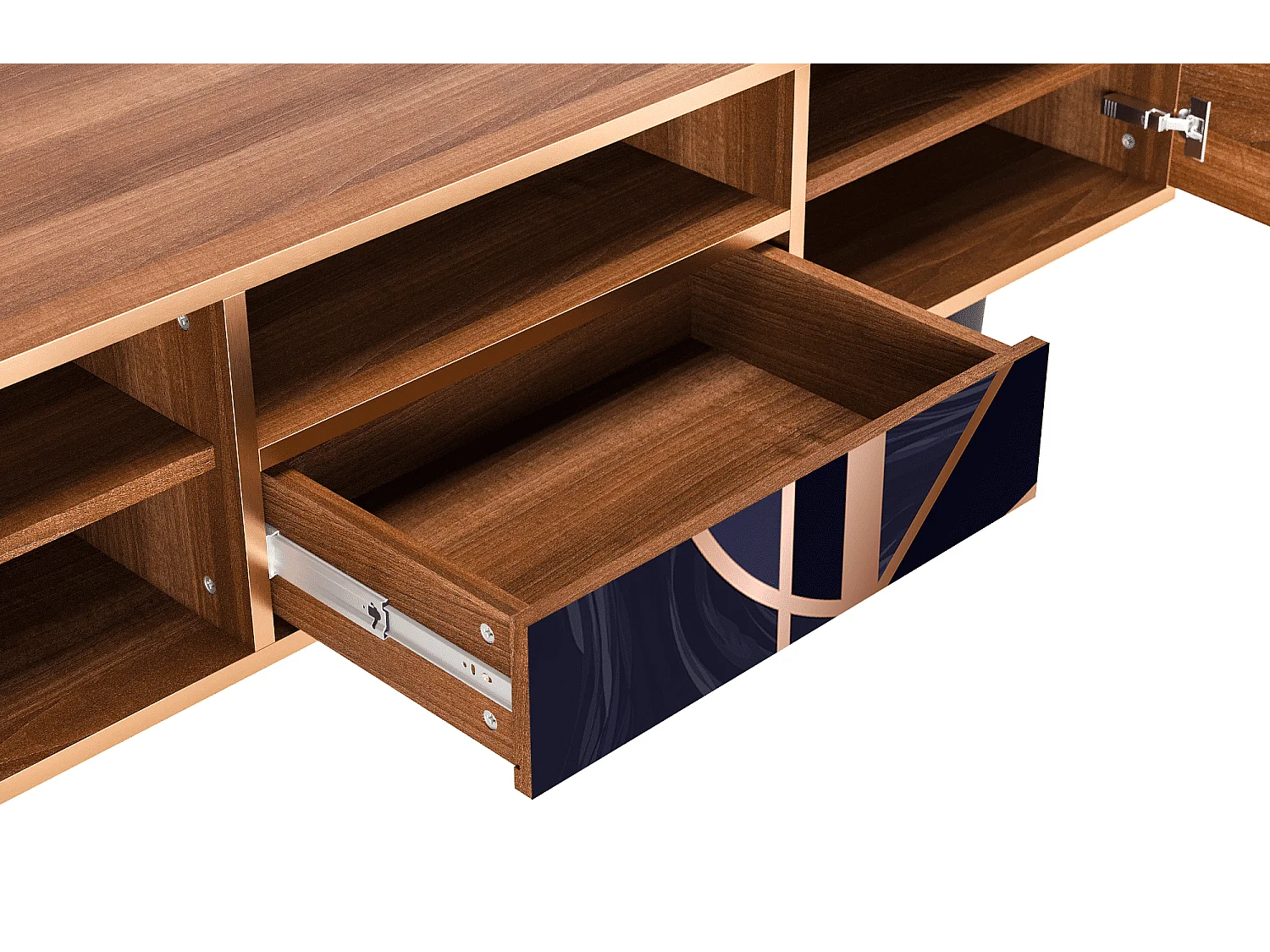 TV-Möbel - 170х59х41 cm - T6 - Purple Temple, Walnuss