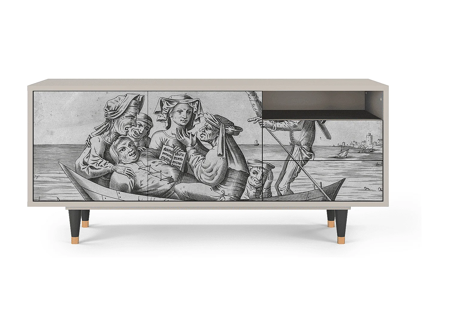 Meuble TV - 125х56х41 cm - T7 - Blau Schuyte, Sable