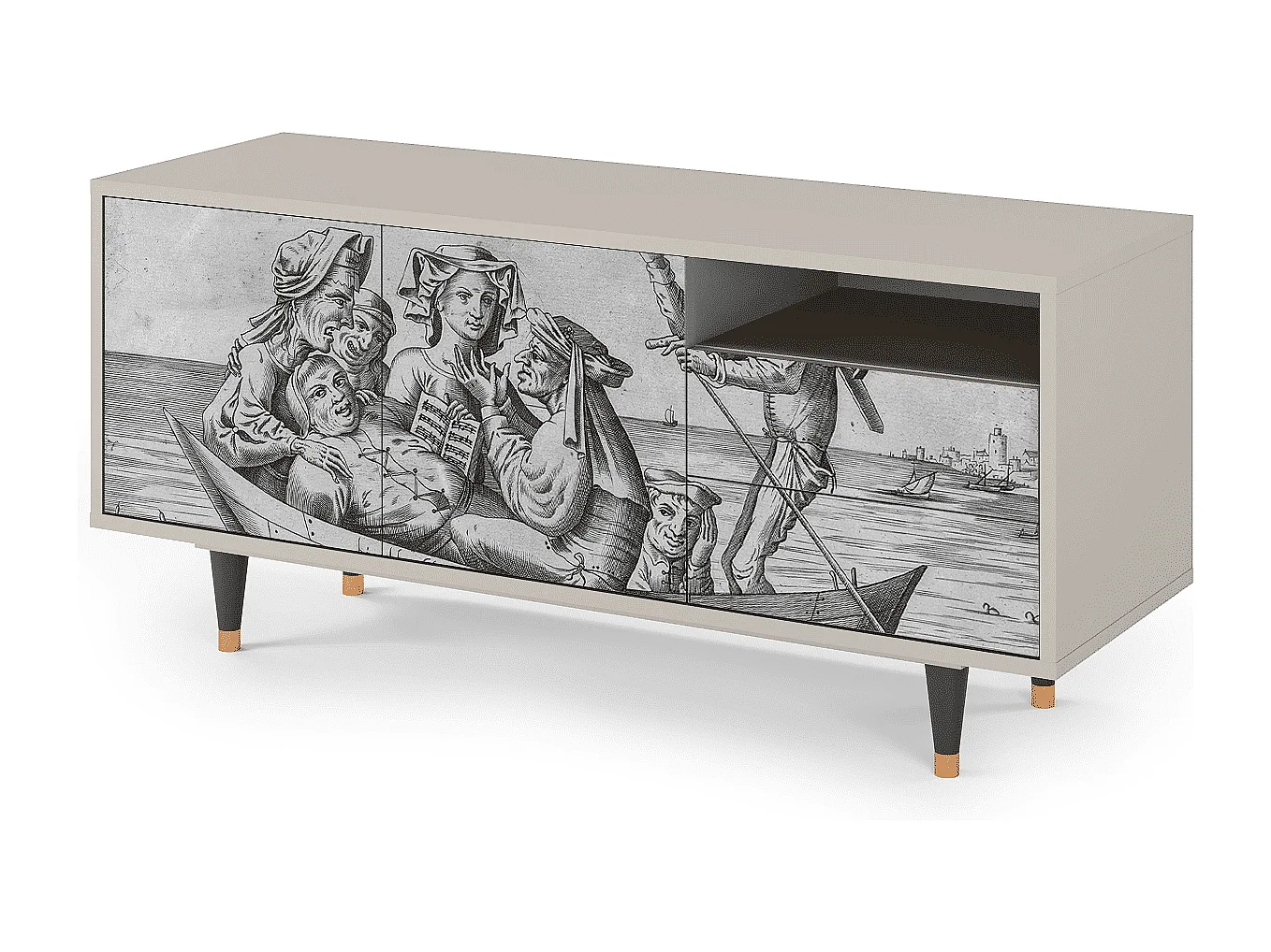 Meuble TV - 125х56х41 cm - T7 - Blau Schuyte, Sable