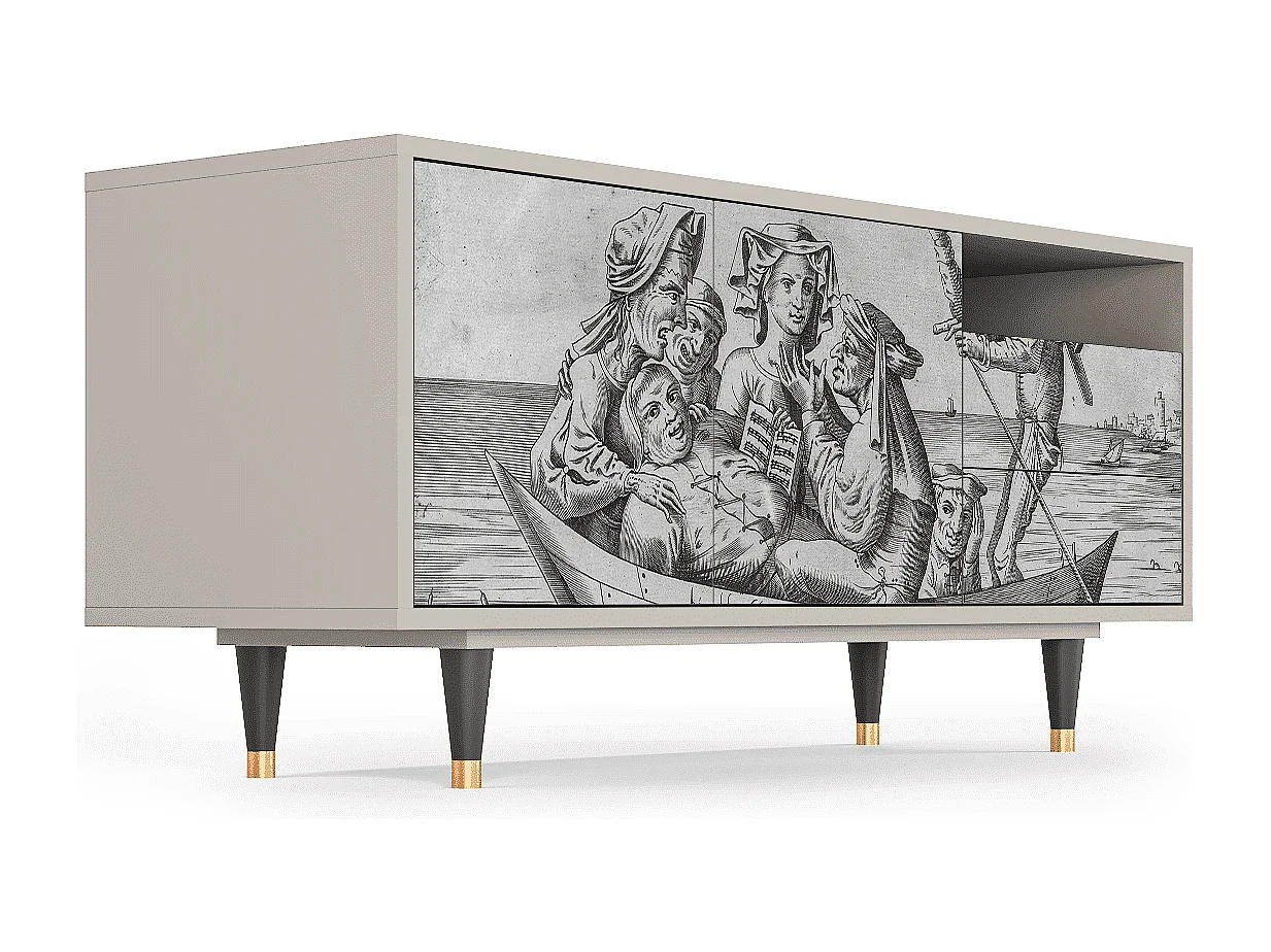 Meuble TV - 125х56х41 cm - T7 - Blau Schuyte, Sable