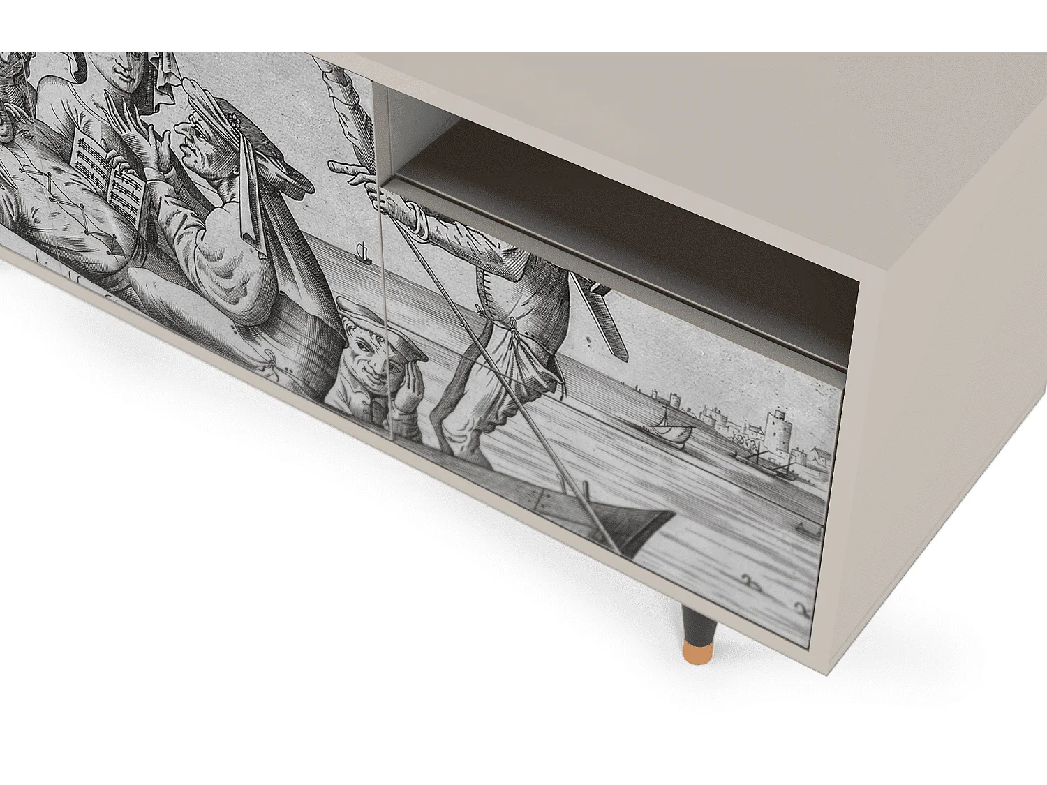 Meuble TV - 125х56х41 cm - T7 - Blau Schuyte, Sable