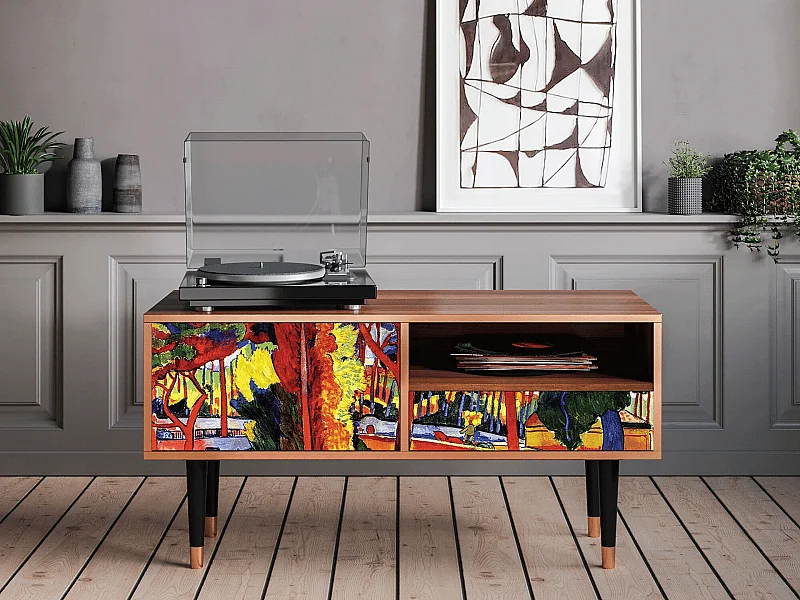 Mueble de TV - 115х59х48 cm - T3 - The Turning Road, Nogal