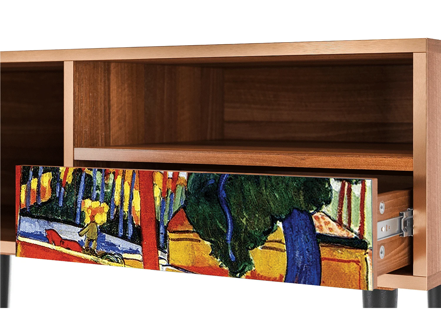 Mueble de TV - 115х59х48 cm - T3 - The Turning Road, Nogal