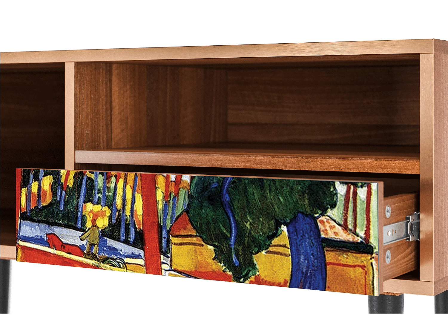 Meuble TV - 115х59х48 cm - T3 - The Turning Road, Noyer