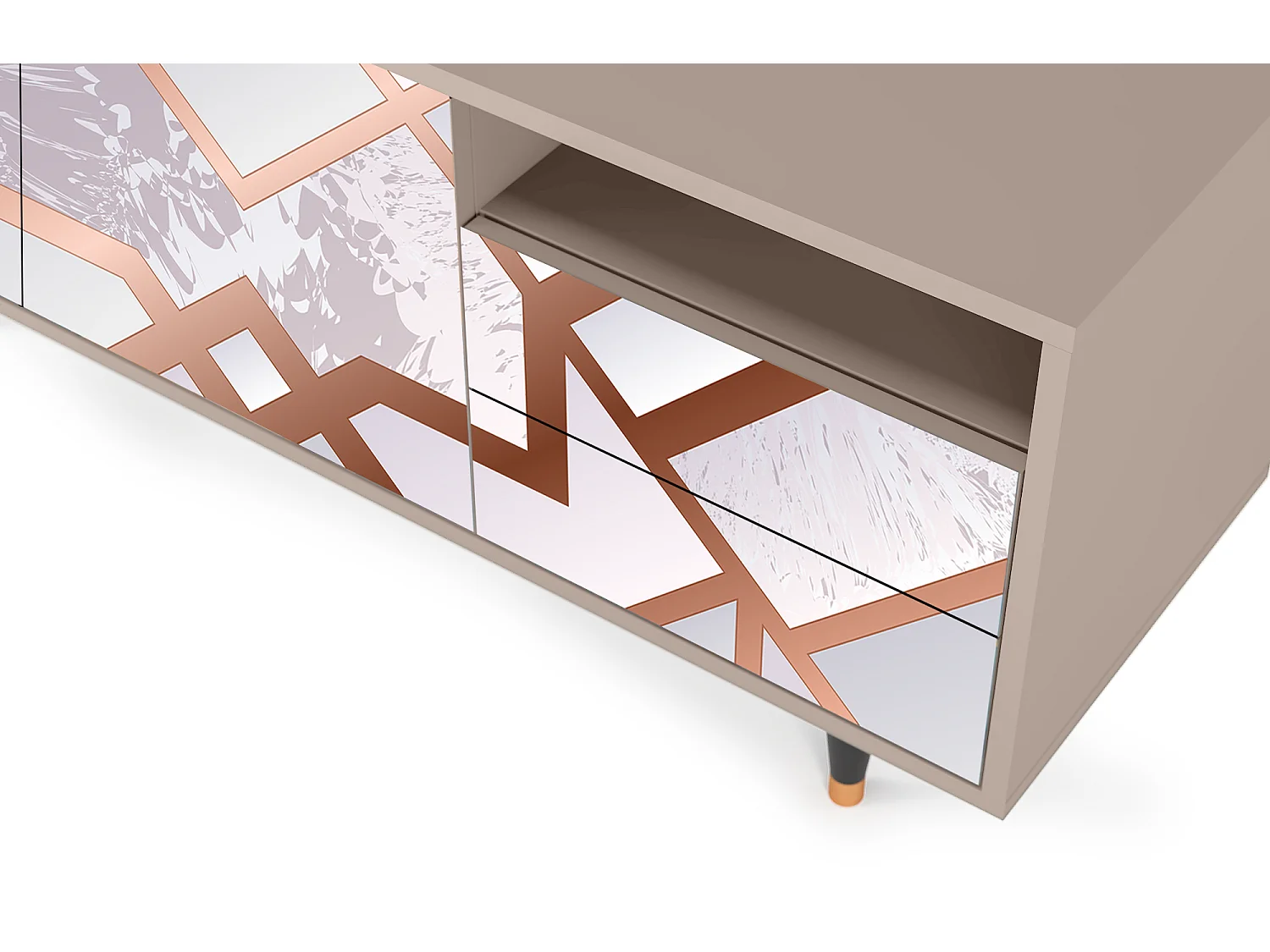 Meuble TV - 125х56х41 cm - T7 - Pastel Fairytale, Latte