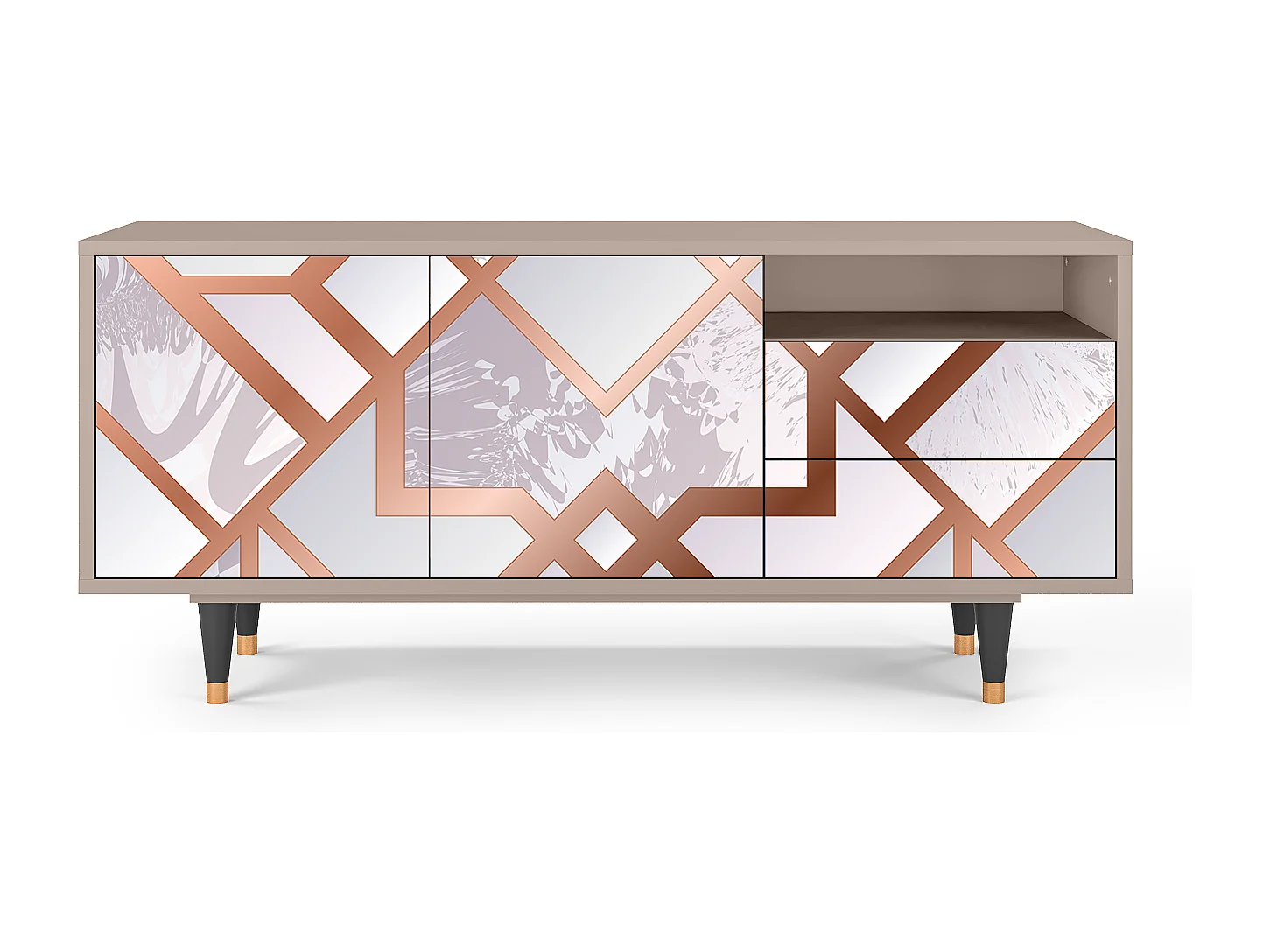 Mueble de TV - 125х56х41 cm - T7 - Pastel Fairytale, Latte