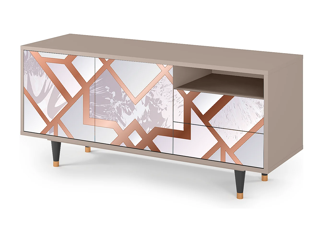 Mueble de TV - 125х56х41 cm - T7 - Pastel Fairytale, Latte