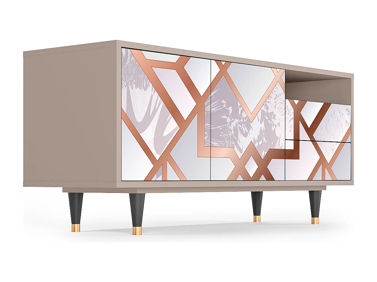 Mueble de TV - 125х56х41 cm - T7 - Pastel Fairytale, Latte