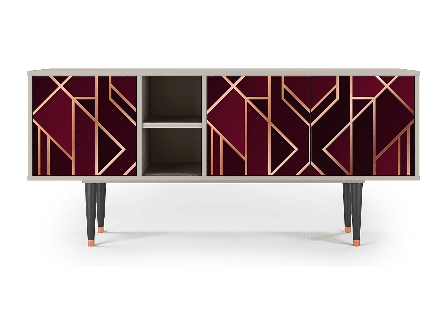 Mobile TV - 150х69х41 cm - T5 - Burgundy Jewelery, Sabbia