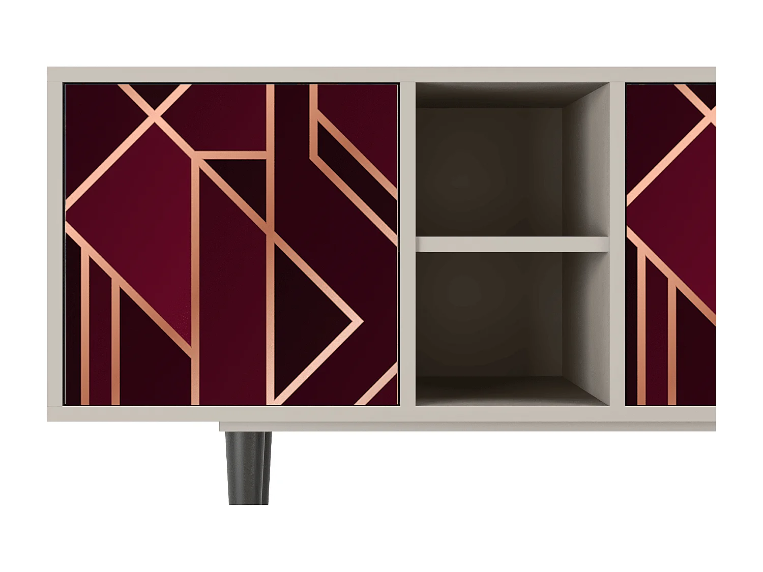 Mobile TV - 150х69х41 cm - T5 - Burgundy Jewelery, Sabbia