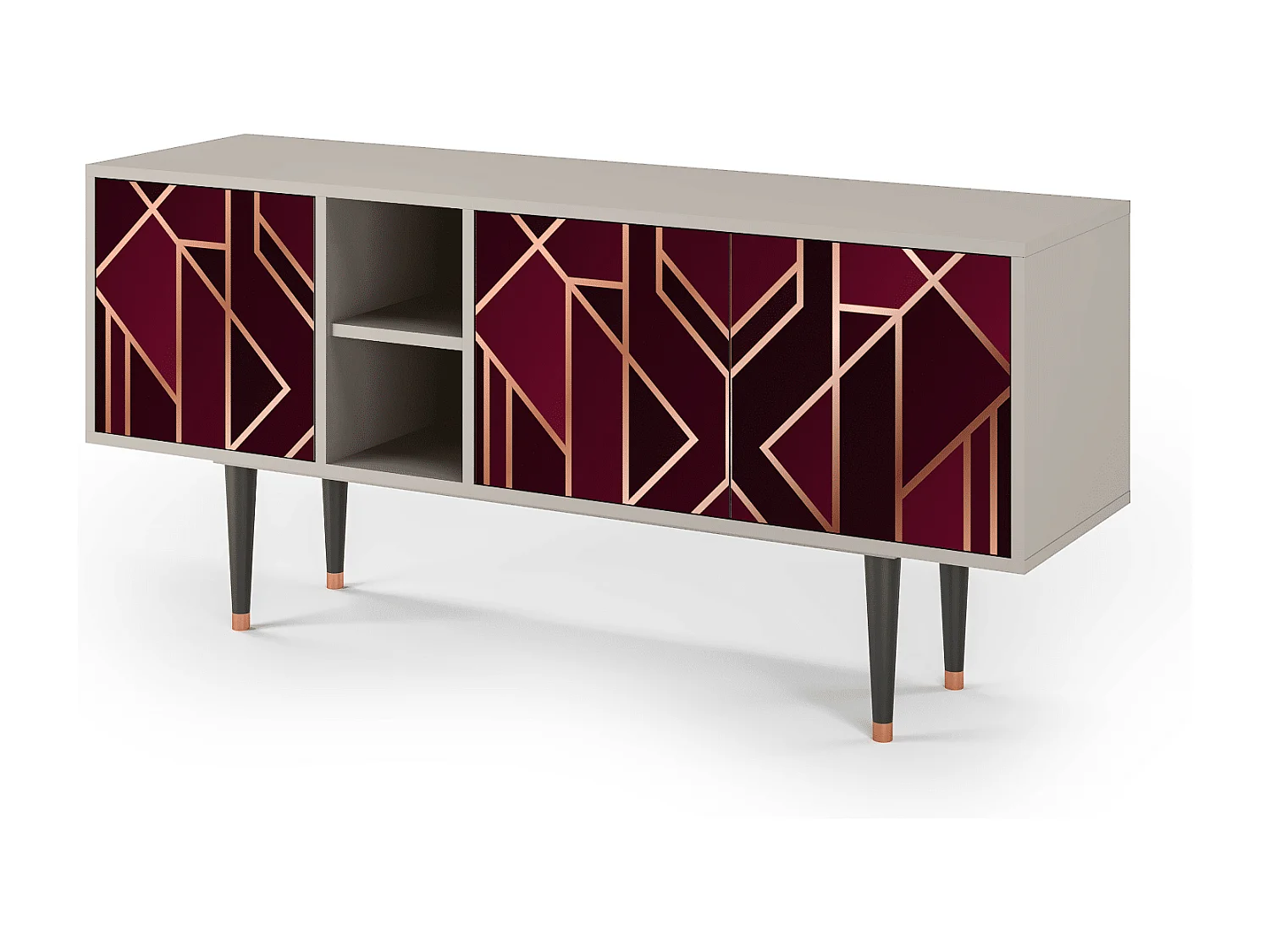 Meuble TV - 150х69х41 cm - T5 - Burgundy Jewelery, Sable