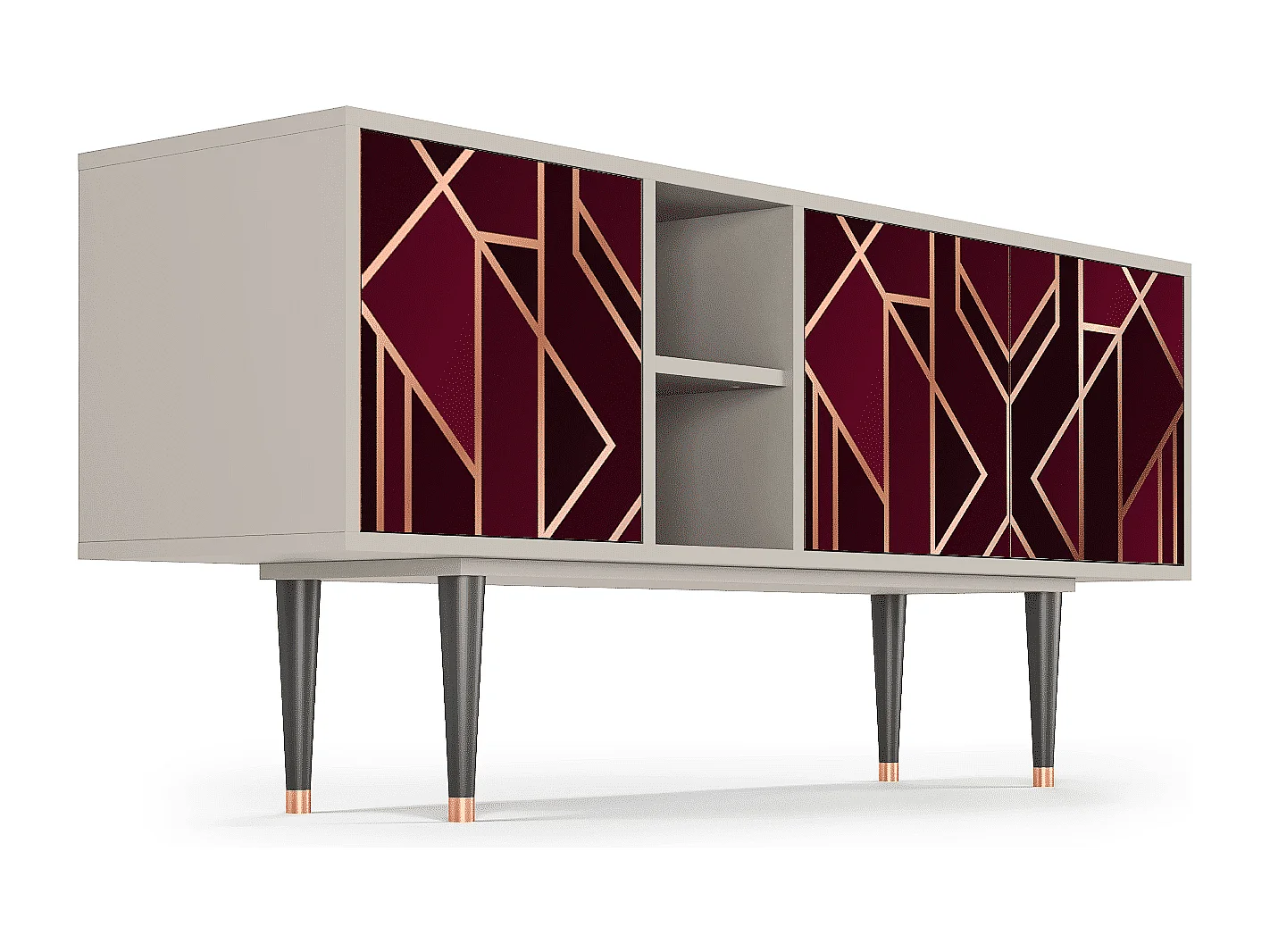 Meuble TV - 150х69х41 cm - T5 - Burgundy Jewelery, Sable