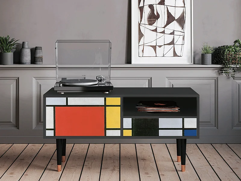 Meuble TV - 115х59х48 cm - T3 - Composition, Anthracite