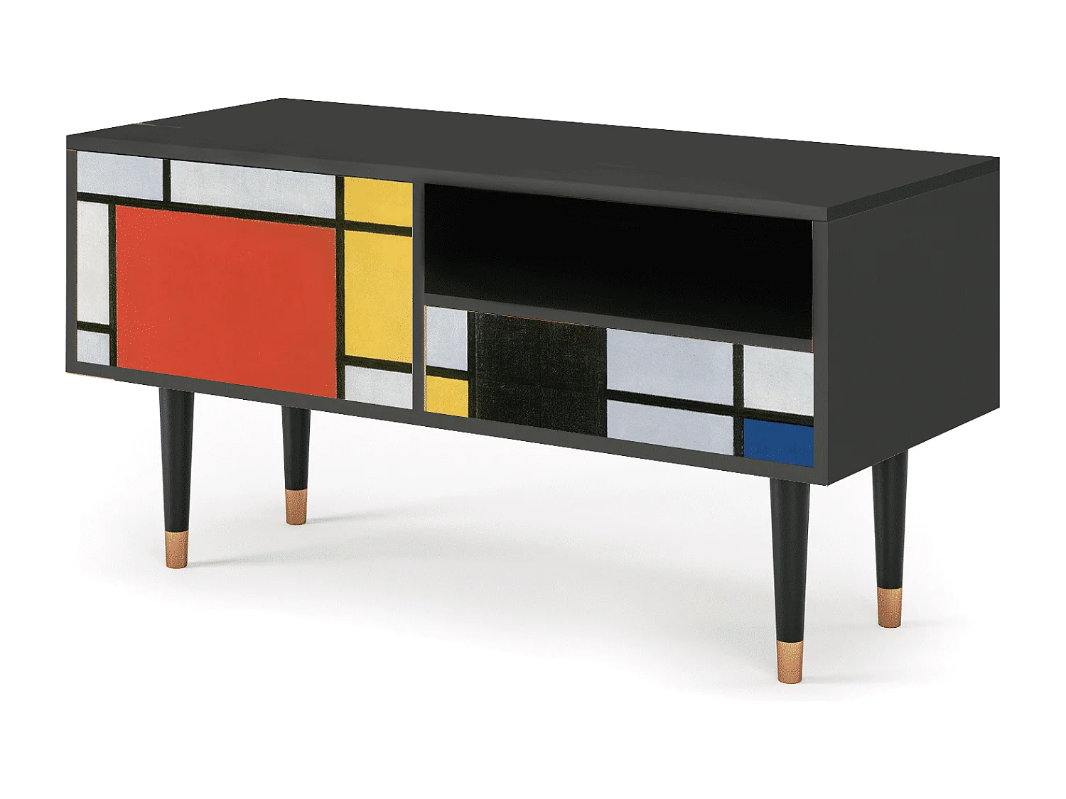 TV-meubel - 115х59х48 cm - T3 - Composition, Antraciet