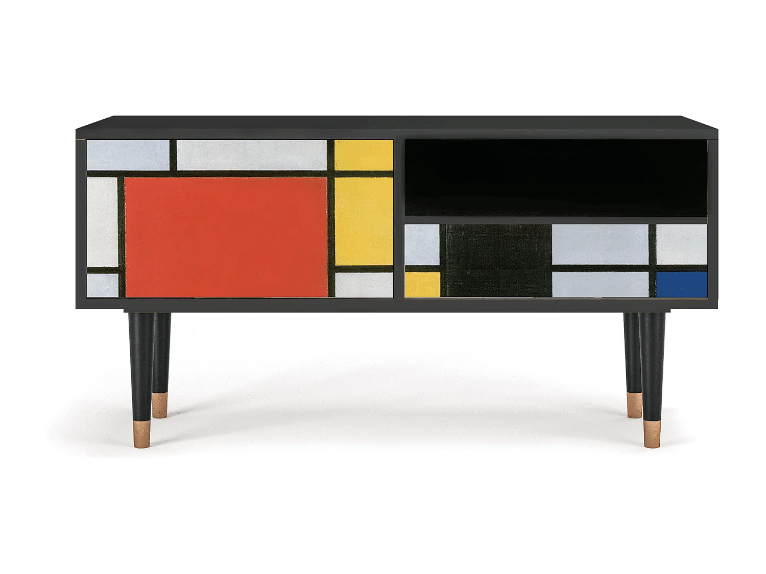 Szafka RTV - 115х59х48 cm - T3 - Composition, Antracyt