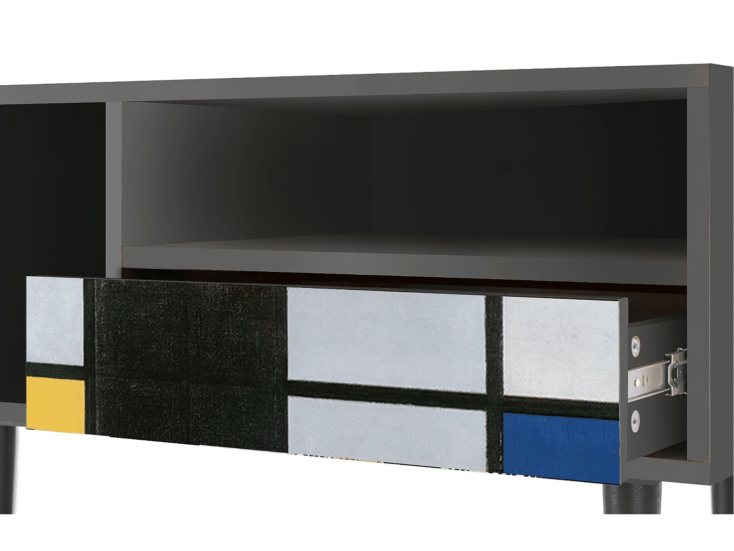 Szafka RTV - 115х59х48 cm - T3 - Composition, Antracyt