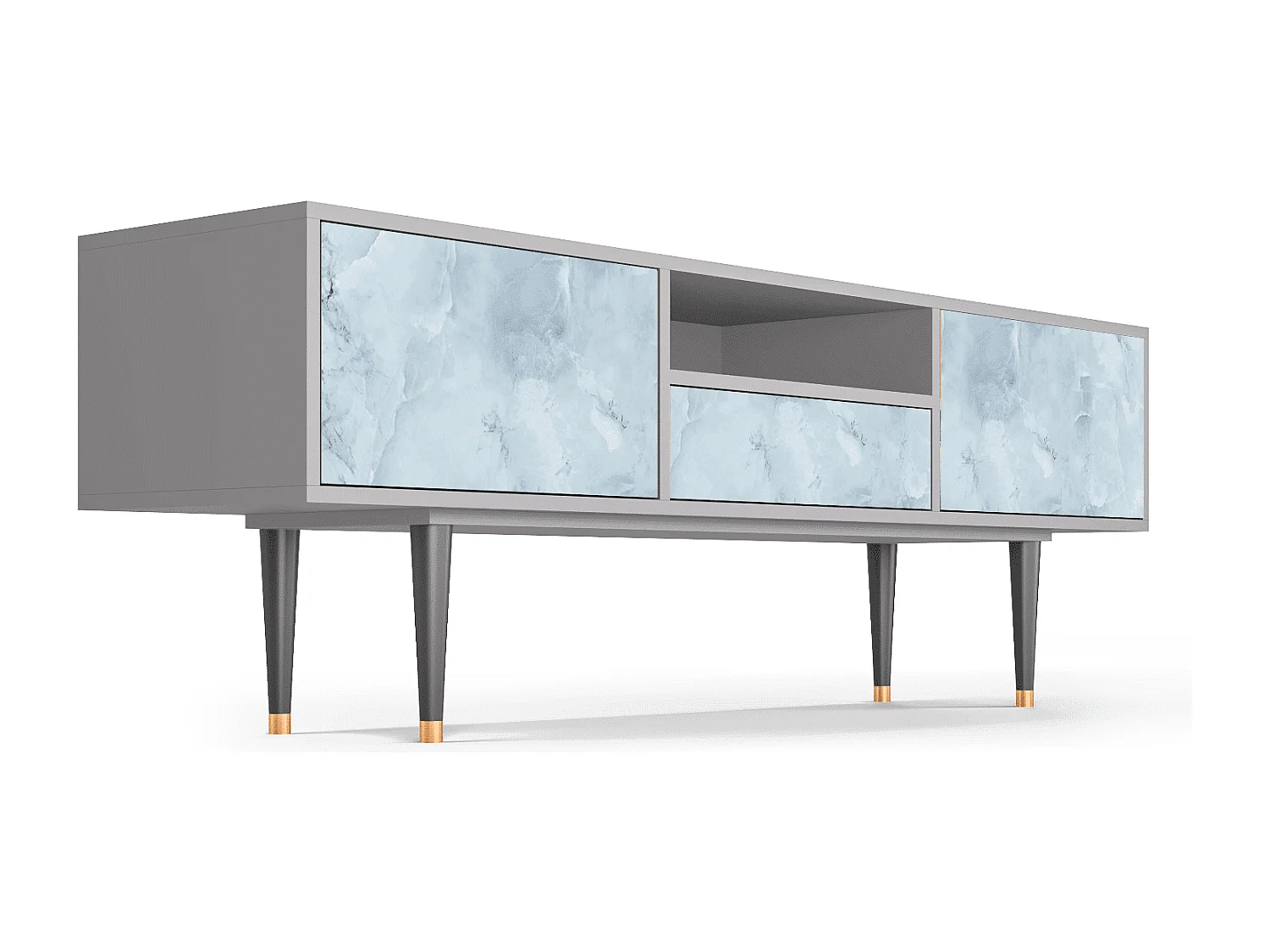 TV-meubel - 170х59х41 cm - T6 - Glacial Colour, Grijs