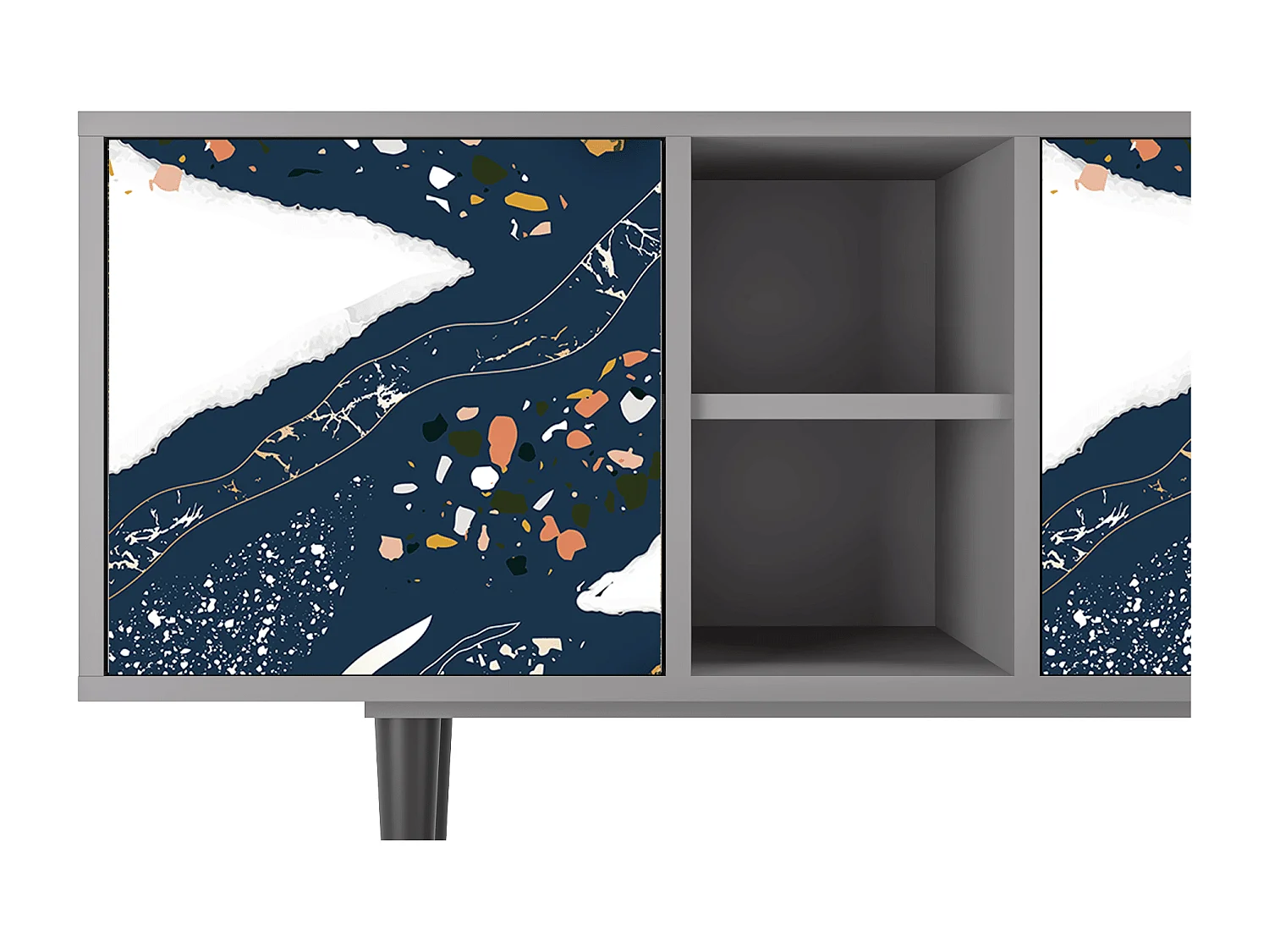 Mobile TV - 150х69х41 cm - T5 - Nude Iceberg, Grigio