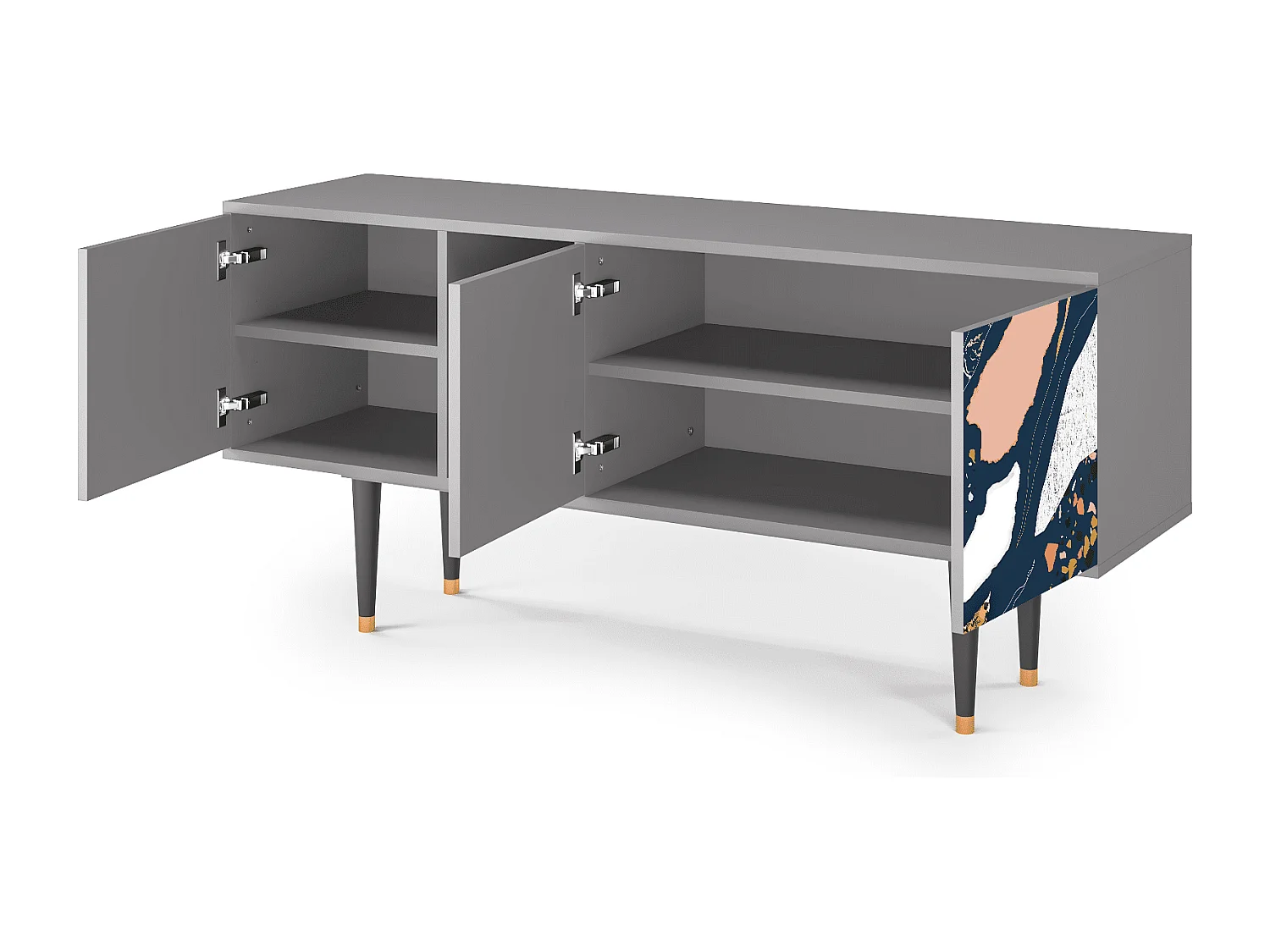 Mobile TV - 150х69х41 cm - T5 - Nude Iceberg, Grigio