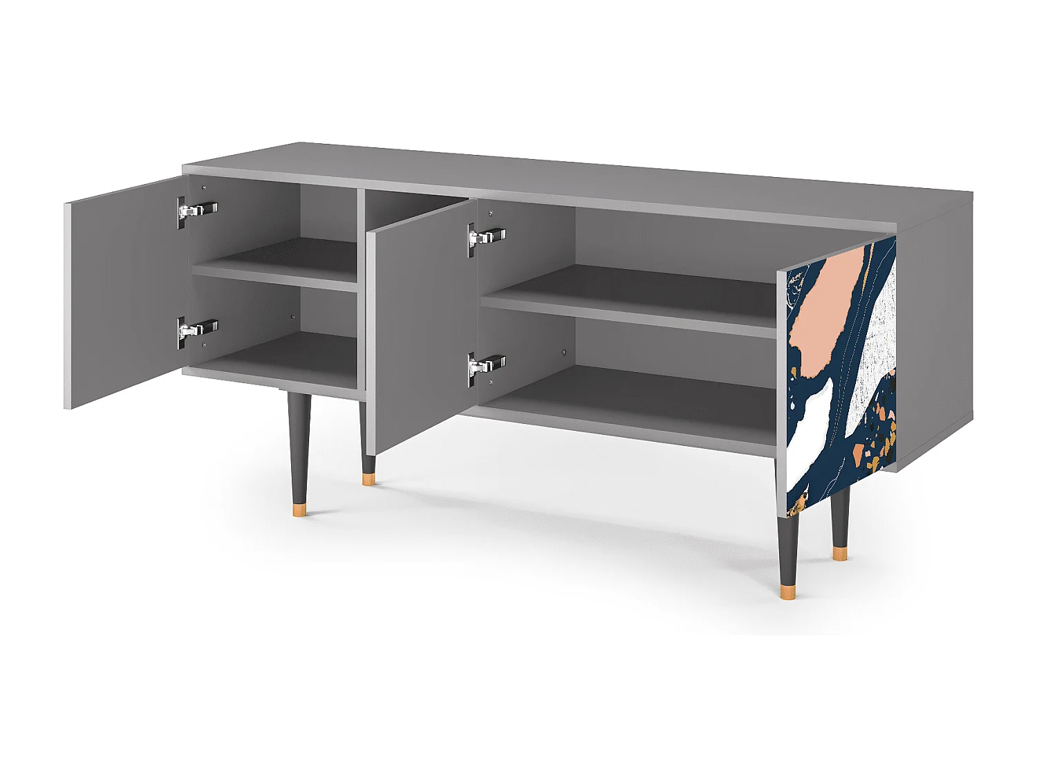 Mobile TV - 150х69х41 cm - T5 - Nude Iceberg, Grigio